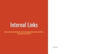 Internal Links
https://searchengineland.com/important-thing-seos-overlook-
internal-links-234275
 