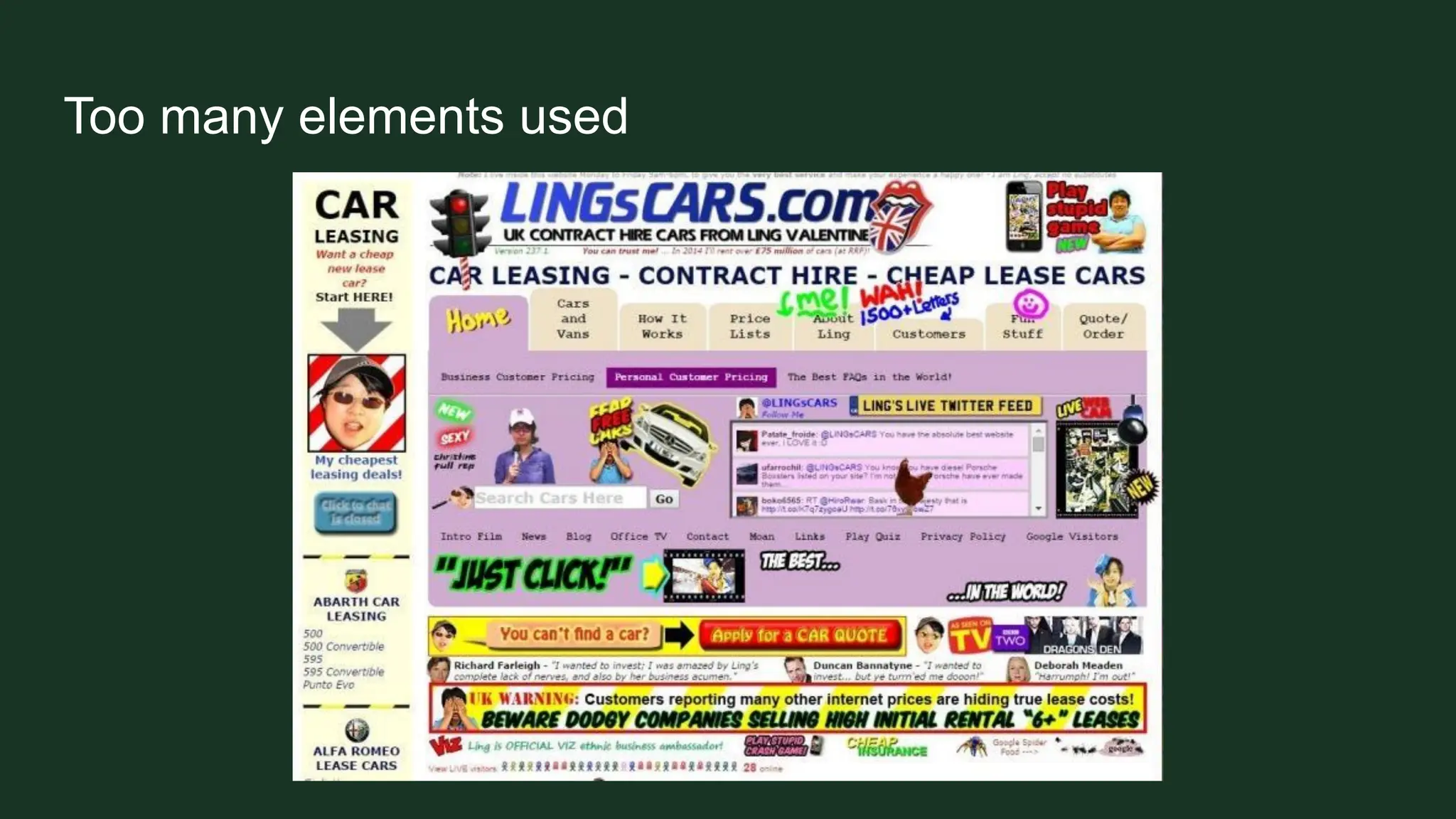 Too many elements used
 