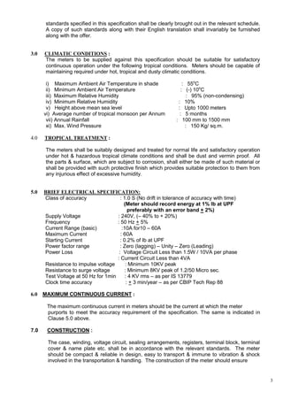 Technical specification for 3.ph 4 wire stw 12 02-11 | PDF