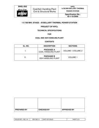 Technical specifications package a vol 1 | PDF