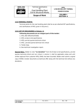 Technical specifications package a vol 1 | PDF