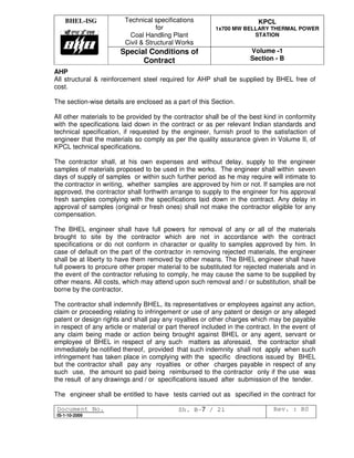 Technical specifications package a vol 1 | PDF
