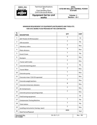 Technical specifications package a vol 1 | PDF