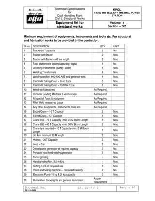 Technical specifications package a vol 1 | PDF