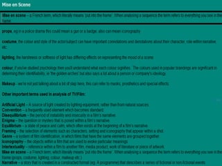 Technical terms glossary