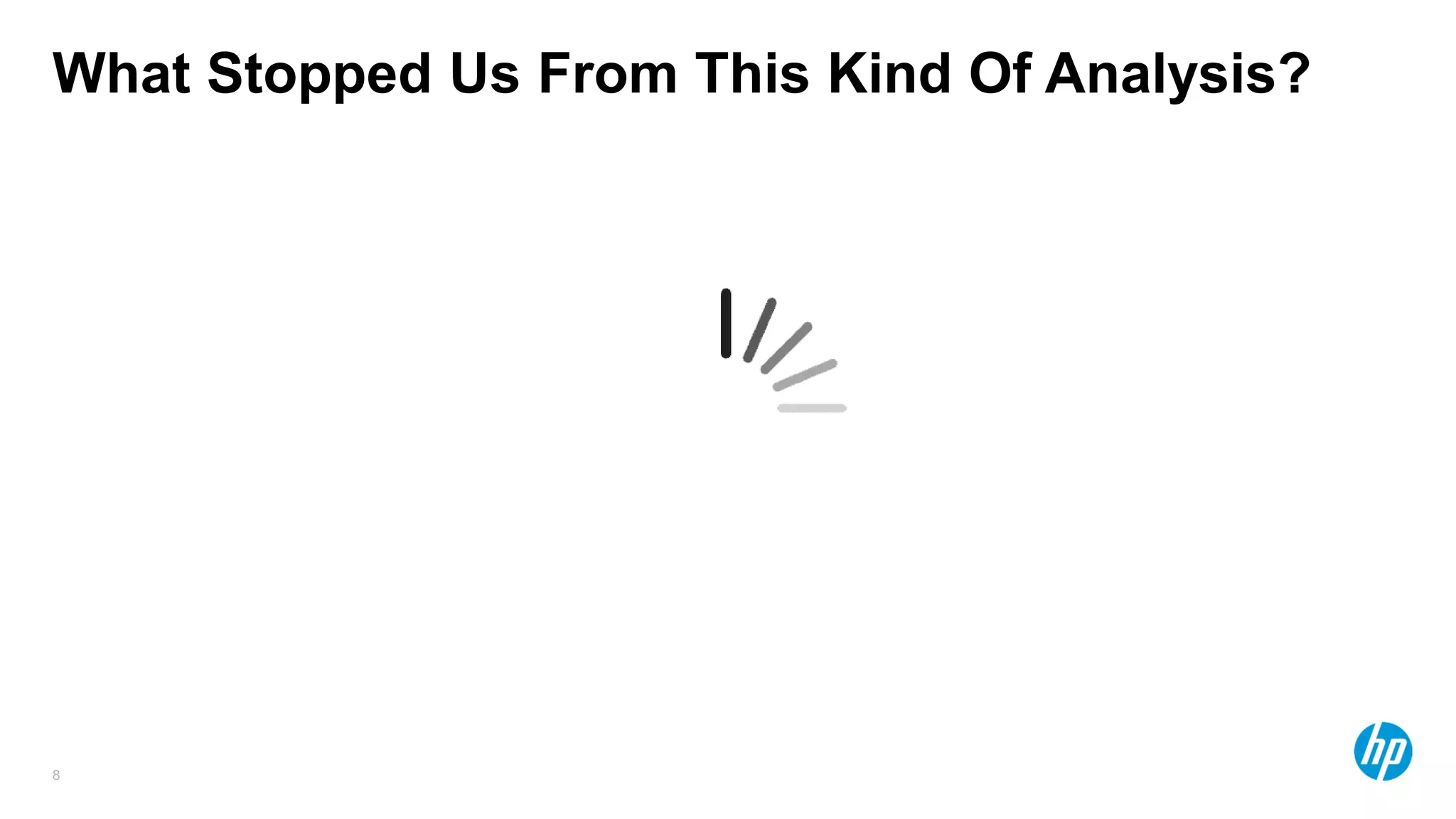 8
What Stopped Us From This Kind Of Analysis?
 