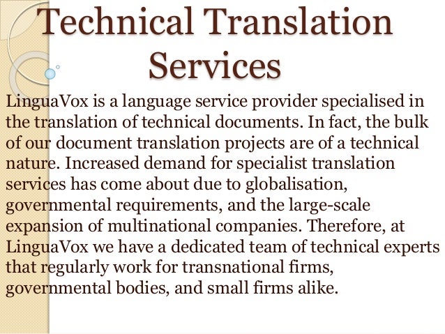 Technical Translation Services