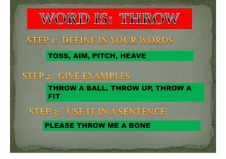 TECHNICAL VOCABULARY