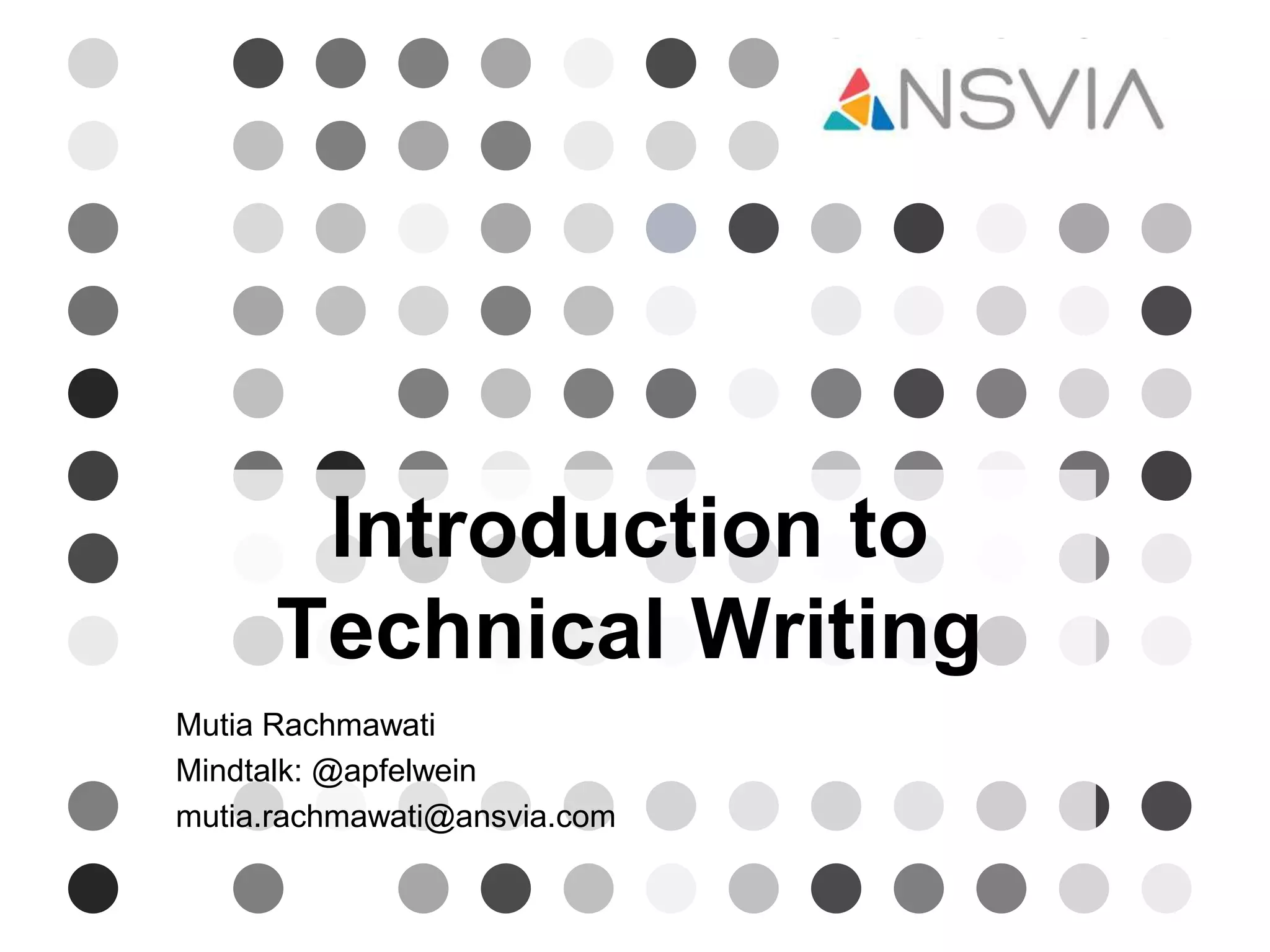 Technical writing | PPTX