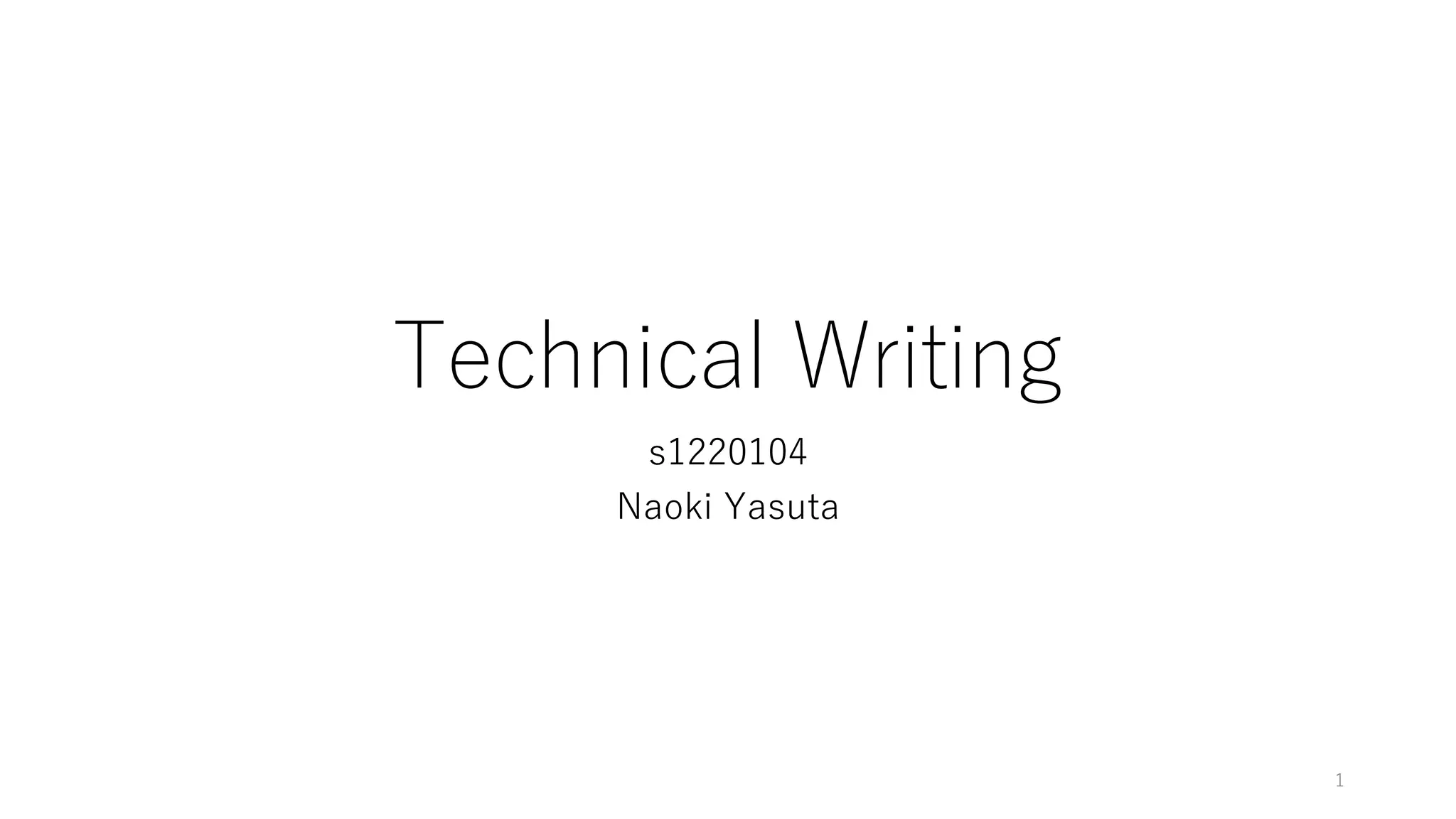 Technical writing | PPTX