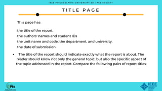 Writing an engineering technical report | PDF
