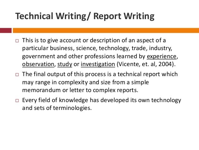 technical writing nature and outputs what is technical writing