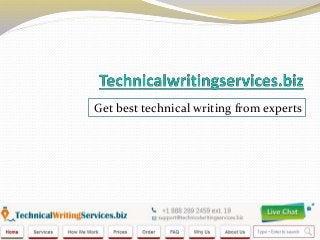 Get best technical writing from experts
 
