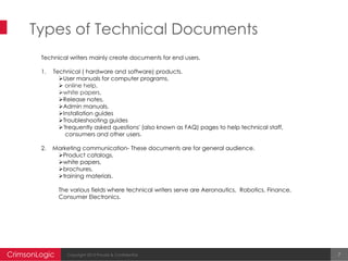 Technical writing training 2013 14 (2) | PPTX