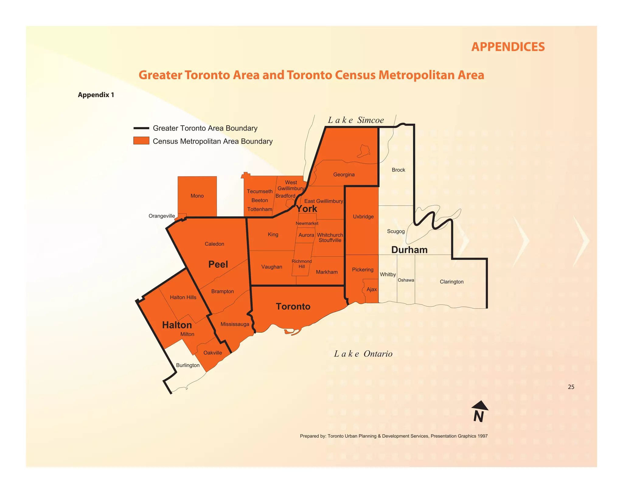 APPENDICES

             Greater Toronto Area and Toronto Census Metropolitan Area
Appendix 1




                                                                                25
 