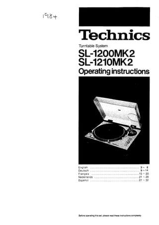 Technics sl-1200-1210mk2