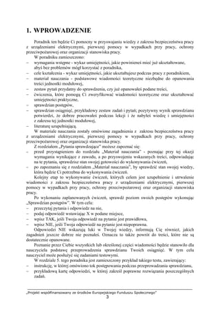 1. Przygotowywanie do bezpiecznej pracy | PDF