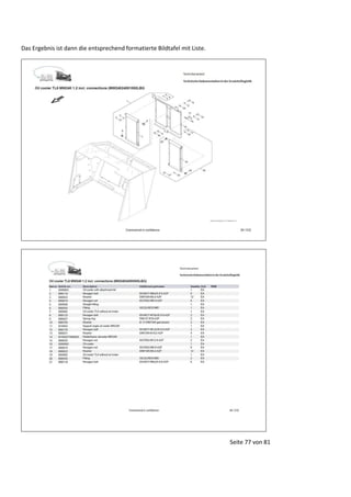 Das Ergebnis ist dann die entsprechend formatierte Bildtafel mit Liste.

Seite 77 von 81

 