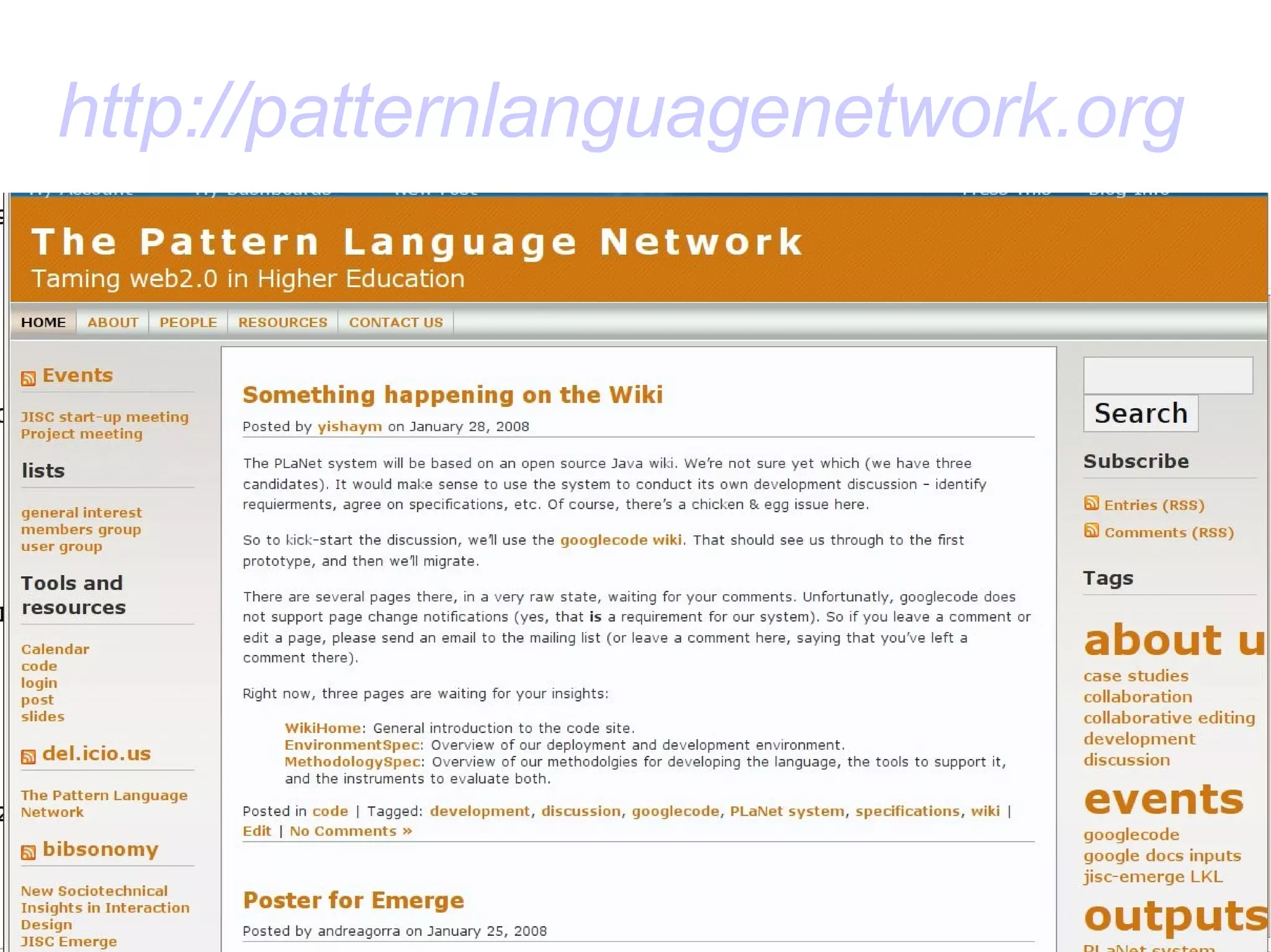 http://patternlanguagenetwork.org  