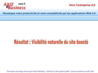 Résultat : Visibilité naturelle du site boosté 