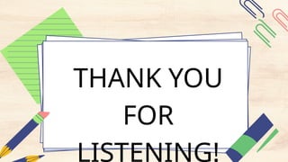 THANK YOU
FOR
LISTENING!
 
