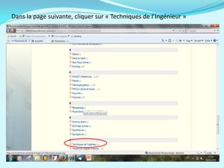 Dans la page suivante, cliquer sur « Techniques de l’Ingénieur »
 
