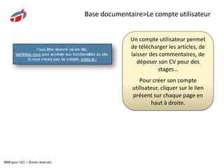 Base documentaire>La navigationL’interface « classique » fonctionne de manière séquentielle : à partir d’une thématique, on navigue de rubrique en sous-rubrique avec moins d’effets que dans l’interface Flash.BNR pour UCL – Droits réservés