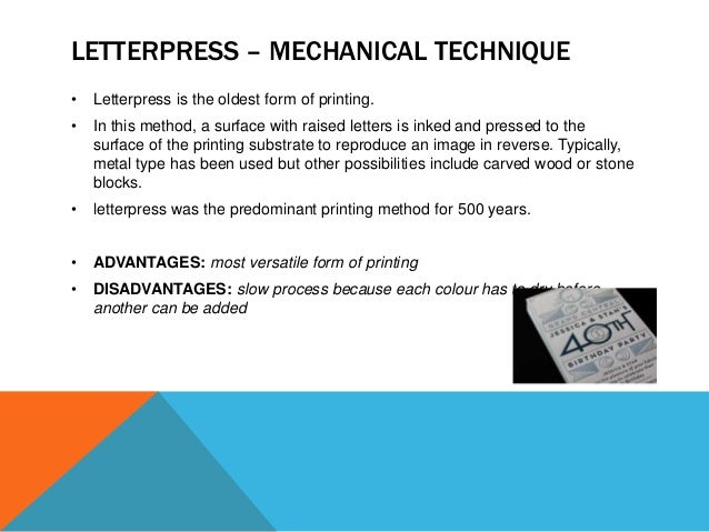 Print Production Techniques : Printing Techniques: 7 printing methods ...
