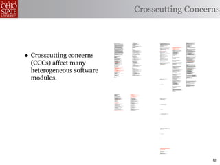 Crosscutting Concerns


                           /*                                                                                              public void invalidate() {                                                          ;                                                                                                                                                                 * Remove the object bound with the specified name from this session. If
                            * ====================================================================                                 serverSession.removeApplicationSession(context);                                                                                                                                                                                                   * the session does not have an object bound with this name, this method
                            *                                                                                                                                                                                                                                                                                                                                                         * does nothing.
                            * The Apache Software License, Version 1.1                                                                   // remove everything in the session                                   /**                                                                                                                                                                    * <p>
                            *                                                                                                                                                                                   * Standard implementation of the <b>Session</b> interface. This object is                                                                                             * After this method executes, and if the object implements
                            * Copyright (c) 1999 The Apache Software Foundation. All rights                                              Enumeration enum = values.keys();                                      * serializable, so that it can be stored in persistent storage or transferred                                                                                         * <code>HttpSessionBindingListener</code>, the container calls
                            * reserved.                                                                                                  while (enum.hasMoreElements()) {                                       * to a different JVM for distributable session support.                                                                                                               * <code>valueUnbound()</code> on the object.
                            *                                                                                                                String name = (String)enum.nextElement();                          * <p>                                                                                                                                                                 *
                            * Redistribution and use in source and binary forms, with or without                                             removeValue(name);                                                 * <b>IMPLEMENTATION NOTE</b>: An instance of this class represents both the                                                                                           * @param name Name of the object to remove from this session.
                            * modification, are permitted provided that the following conditions                                         }                                                                      * internal (Session) and application level (HttpSession) view of the session.                                                                                         *
                            * are met:                                                                                                                                                                          * However, because the class itself is not declared public, Java logic outside                                                                                        * @exception IllegalStateException if this method is called on an
                            *                                                                                                            valid = false;                                                         * of the <code>org.apache.tomcat.session</code> package cannot cast an                                                                                                * invalidated session
                            * 1. Redistributions of source code must retain the above copyright                                   }                                                                             * HttpSession view of this instance back to a Session view.                                                                                                           */
                            *    notice, this list of conditions and the following disclaimer.                                                                                                                  *                                                                                                                                                                    public void removeAttribute(String name) {
                            *                                                                                                     public boolean isNew() {                                                      * @author Craig R. McClanahan
                            * 2. Redistributions in binary form must reproduce the above copyright                                    if (! valid) {                                                            * @version $Revision: 1.2 $ $Date: 2000/05/15 17:54:10 $                                                                                                                 synchronized (attributes) {
                            *    notice, this list of conditions and the following disclaimer in                                          String msg = sm.getString("applicationSession.session.ise");          */                                                                                                                                                                           Object object = attributes.get(name);
                            *    the documentation and/or other materials provided with the                                                                                                                                                                                                                                                                                                  if (object == null)
                            *    distribution.                                                                                               throw new IllegalStateException(msg);                             final class StandardSession                                                                                                                                                       return;
                            *                                                                                                            }                                                                         implements HttpSession, Session {                                                                                                                                         attributes.remove(name);
                            * 3. The end-user documentation included with the redistribution, if                                                                                                                                                                                                                                                                                             //      System.out.println( "Removing attribute " + name );
                            *    any, must include the following acknowledgment:                                                         if (thisAccessTime == creationTime) {                                                                                                                     /**                                                                                       if (object instanceof HttpSessionBindingListener) {
                            *       "This product includes software developed by the                                                         return true;                                                            // ----------------------------------------------------------- Constructors    * Update the accessed time information for this session. This method                         ((HttpSessionBindingListener) object).valueUnbound
                            *        Apache Software Foundation (http://www.apache.org/)."                                               } else {                                                                                                                                                   * should be called by the context when a request comes in for a particular                       (new HttpSessionBindingEvent((HttpSession) this, name));
                            *    Alternately, this acknowledgment may appear in the software                                                 return false;                                                                                                                                          * session, even if the application does not reference it.                                }
                           itself,                                                                                                       }                                                                           /**                                                                            */                                                                                   }
                            *    if and wherever such third-party acknowledgments normally appear.                                }                                                                                   * Construct a new Session associated with the specified Manager.             public void access() {
                            *                                                                                                                                                                                         *                                                                                                                                                              }
                            * 4. The names "The Jakarta Project", "Tomcat", and "Apache Software                                                                                                                      * @param manager The manager with which this Session is associated                 this.lastAccessedTime = this.thisAccessedTime;




• Crosscutting concerns
                            *    Foundation" must not be used to endorse or promote products                               /**                                                                                        */                                                                                 this.thisAccessedTime = System.currentTimeMillis();                     * Bind an object to this session, using the specified name. If an object
                           derived                                                                                                    * @deprecated                                                                  public StandardSession(Manager manager) {                                           this.isNew=false;                                                            * of the same name is already bound to this session, the object is
                            *    from this software without prior written permission. For written                                     */                                                                                                                                                           }                                                                                  * replaced.
                            *    permission, please contact apache@apache.org.                                                                                                                                           super();                                                                                                                                                     * <p>
                            *                                                                                                     public void putValue(String name, Object value) {                                      this.manager = manager;                                                                                                                                      * After this method executes, and if the object implements
                            * 5. Products derived from this software may not be called "Apache"                                       setAttribute(name, value);                                                                                                                                   /**                                                                                * <code>HttpSessionBindingListener</code>, the container calls
                            *    nor may "Apache" appear in their names without prior written                                     }                                                                                  }                                                                              * Perform the internal processing required to invalidate this session,            * <code>valueBound()</code> on the object.
                            *    permission of the Apache Group.                                                                                                                                                                                                                                    * without triggering an exception if the session has already expired.             *
                            *                                                                                                     public void setAttribute(String name, Object value) {                                                                                                             */                                                                                * @param name Name to which the object is bound, cannot be null
                            * THIS SOFTWARE IS PROVIDED ``AS IS'' AND ANY EXPRESSED OR IMPLIED                                        if (! valid) {                                                           /**                                                                                 public void expire() {                                                             * @param value Object to be bound, cannot be null
                            * WARRANTIES, INCLUDING, BUT NOT LIMITED TO, THE IMPLIED WARRANTIES                                           String msg = sm.getString("applicationSession.session.ise");                * The last accessed time for this Session.                                                                                                                      *
                            * OF MERCHANTABILITY AND FITNESS FOR A PARTICULAR PURPOSE ARE                                                                                                                             */                                                                                 // Remove this session from our manager's active sessions                    * @exception IllegalArgumentException if an attempt is made to add a
                            * DISCLAIMED. IN NO EVENT SHALL THE APACHE SOFTWARE FOUNDATION OR                                                throw new IllegalStateException(msg);                                   private long lastAccessedTime = creationTime;                                       if ((manager != null) && (manager instanceof ManagerBase))                   * non-serializable object in an environment marked distributable.
                            * ITS CONTRIBUTORS BE LIABLE FOR ANY DIRECT, INDIRECT, INCIDENTAL,                                           }                                                                                                                                                                   ((ManagerBase) manager).remove(this);                                    * @exception IllegalStateException if this method is called on an
                            * SPECIAL, EXEMPLARY, OR CONSEQUENTIAL DAMAGES (INCLUDING, BUT NOT                                                                                                                                                                                                                                                                                        * invalidated session
                            * LIMITED TO, PROCUREMENT OF SUBSTITUTE GOODS OR SERVICES; LOSS OF                                           if (name == null) {                                                         /**                                                                                 // Unbind any objects associated with this session                           */
                            * USE, DATA, OR PROFITS; OR BUSINESS INTERRUPTION) HOWEVER CAUSED AND                                            String msg = sm.getString("applicationSession.value.iae");               * The Manager with which this Session is associated.                               Vector results = new Vector();                                              public void setAttribute(String name, Object value) {
                            * ON ANY THEORY OF LIABILITY, WHETHER IN CONTRACT, STRICT LIABILITY,                                                                                                                      */                                                                                 Enumeration attrs = getAttributeNames();
                            * OR TORT (INCLUDING NEGLIGENCE OR OTHERWISE) ARISING IN ANY WAY OUT                                             throw new IllegalArgumentException(msg);                                private Manager manager = null;                                                     while (attrs.hasMoreElements()) {                                               if ((manager != null) && manager.getDistributable() &&
                            * OF THE USE OF THIS SOFTWARE, EVEN IF ADVISED OF THE POSSIBILITY OF                                         }                                                                                                                                                                   String attr = (String) attrs.nextElement();                                   !(value instanceof Serializable))
                            * SUCH DAMAGE.                                                                                                                                                                                                                                                                   results.addElement(attr);                                                       throw new IllegalArgumentException
                            * ====================================================================                                       removeValue(name);     // remove any existing binding                       /**                                                                                 }                                                                                       (sm.getString("standardSession.setAttribute.iae"));
                            *                                                                                                                                                                                         * The maximum time interval, in seconds, between client requests before            Enumeration names = results.elements();
                            * This software consists of voluntary contributions made by many                                             if (value != null && value instanceof HttpSessionBindingListener) {          * the servlet container may invalidate this session. A negative time               while (names.hasMoreElements()) {                                               synchronized (attributes) {
                            * individuals on behalf of the Apache Software Foundation. For more                                              HttpSessionBindingEvent e =                                              * indicates that the session should never time out.                                    String name = (String) names.nextElement();                                     removeAttribute(name);
                            * information on the Apache Software Foundation, please see                                                          new HttpSessionBindingEvent(this, name);                             */                                                                                     removeAttribute(name);                                                          attributes.put(name, value);
                            * <http://www.apache.org/>.                                                                                                                                                              private int maxInactiveInterval = -1;                                               }                                                                                   if (value instanceof HttpSessionBindingListener)
                            *                                                                                                                ((HttpSessionBindingListener)value).valueBound(e);                                                                                                                                                                                                  ((HttpSessionBindingListener) value).valueBound
                            * [Additional notices, if required by prior licensing conditions]                                            }                                                                                                                                                               // Mark this session as invalid                                                             (new HttpSessionBindingEvent((HttpSession) this, name));
                            *                                                                                                                                                                                        /**                                                                                 setValid(false);                                                                }
                            */                                                                                                           values.put(name, value);                                                     * Flag indicating whether this session is new or not.
                                                                                                                                  }                                                                                   */                                                                           }                                                                                 }
                                                                                                                                                                                                                     private boolean isNew = true;
                                                                                                                                  /**
                           package org.apache.tomcat.session;                                                                       * @deprecated                                                                                                                                                  /**                                                                               // -------------------------------------------- HttpSession Private Methods
                                                                                                                                    */                                                                               /**
                           import org.apache.tomcat.core.*;                                                                       public Object getValue(String name) {                                               * Flag indicating whether this session is valid or not.                      }
                           import org.apache.tomcat.util.StringManager;                                                                return getAttribute(name);                                                     */                                                                                                                                                             /**
                           import java.io.*;                                                                                      }                                                                                  private boolean isValid = false;                                                                                                                                 * Read a serialized version of this session object from the specified
                           import java.net.*;                                                                                                                                                                                                                                                      /**                                                                                * object input stream.
                           import java.util.*;                                                                                    public Object getAttribute(String name) {                                                                                                                         * Set the <code>isNew</code> flag for this session.                               * <p>
                           import javax.servlet.*;                                                                                    if (! valid) {                                                                 /**                                                                            *                                                                                 * <b>IMPLEMENTATION NOTE</b>: The reference to the owning Manager
                           import javax.servlet.http.*;                                                                                   String msg = sm.getString("applicationSession.session.ise");                * The string manager for this package.                                        * @param isNew The new value for the <code>isNew</code> flag                      * is not restored by this method, and must be set explicitly.
                                                                                                                                                                                                                      */                                                                            */                                                                                *
                           /**                                                                                                               throw new IllegalStateException(msg);                                   private StringManager sm =                                                    void setNew(boolean isNew) {                                                       * @param stream The input stream to read from
                            * Core implementation of an application level session                                                        }                                                                               StringManager.getManager("org.apache.tomcat.session");                                                                                                       *
                            *                                                                                                                                                                                                                                                                            this.isNew = isNew;                                                          * @exception ClassNotFoundException if an unknown class is specified
                            * @author James Duncan Davidson [duncan@eng.sun.com]                                                         if (name == null) {                                                                                                                                                                                                                          * @exception IOException if an input/output error occurs




  (CCCs) affect many
                            * @author Jason Hunter [jch@eng.sun.com]                                                                         String msg = sm.getString("applicationSession.value.iae");              /**                                                                           }                                                                                  */
                            * @author James Todd [gonzo@eng.sun.com]                                                                                                                                                  * The HTTP session context associated with this session.                                                                                                       private void readObject(ObjectInputStream stream)
                            */                                                                                                               throw new IllegalArgumentException(msg);                                 */                                                                                                                                                                 throws ClassNotFoundException, IOException {
                                                                                                                                         }                                                                           private static HttpSessionContext sessionContext = null;                      /**
                           public class ApplicationSession implements HttpSession {                                                                                                                                                                                                                 * Set the <code>isValid</code> flag for this session.                                // Deserialize the scalar instance variables (except Manager)
                                                                                                                                         return values.get(name);                                                                                                                                   *                                                                                    creationTime = ((Long) stream.readObject()).longValue();
                               private StringManager sm =                                                                         }                                                                                  /**                                                                            * @param isValid The new value for the <code>isValid</code> flag                     id = (String) stream.readObject();
                                   StringManager.getManager("org.apache.tomcat.session");                                                                                                                             * The current accessed time for this session.                                 */                                                                                   lastAccessedTime = ((Long) stream.readObject()).longValue();
                               private Hashtable values = new Hashtable();                                                        /**                                                                                 */                                                                           void setValid(boolean isValid) {                                                      maxInactiveInterval = ((Integer) stream.readObject()).intValue();
                               private String id;                                                                                  * @deprecated                                                                     private long thisAccessedTime = creationTime;                                                                                                                       isNew = ((Boolean) stream.readObject()).booleanValue();
                               private ServerSession serverSession;                                                                */                                                                                                                                                                    this.isValid = isValid;                                                         isValid = ((Boolean) stream.readObject()).booleanValue();
                               private Context context;                                                                           public String[] getValueNames() {                                                                                                                                }
                               private long creationTime = System.currentTimeMillis();;                                               Enumeration e = getAttributeNames();                                                                                                                                                                                                               // Deserialize the attribute count and attribute values
                               private long thisAccessTime = creationTime;                                                            Vector names = new Vector();                                                                                                                                                                                                                       int n = ((Integer) stream.readObject()).intValue();
                               private long lastAccessed = creationTime;                                                                                                                                             // ----------------------------------------------------- Session Properties   // ------------------------------------------------- HttpSession Properties           for (int i = 0; i < n; i++) {
                               private int inactiveInterval = -1;                                                                        while (e.hasMoreElements()) {                                                                                                                                                                                                                       String name = (String) stream.readObject();
                               private boolean valid = true;                                                                                 names.addElement(e.nextElement());                                                                                                                                                                                                              Object value = (Object) stream.readObject();
                                                                                                                                         }                                                                           /**                                                                           /**                                                                                       attributes.put(name, value);
                               ApplicationSession(String id, ServerSession serverSession,                                                                                                                             * Set the creation time for this session. This method is called by the        * Return the time when this session was created, in milliseconds since               }
                                   Context context) {                                                                                    String[] valueNames = new String[names.size()];                              * Manager when an existing Session instance is reused.                        * midnight, January 1, 1970 GMT.
                                   this.serverSession = serverSession;                                                                                                                                                *                                                                             *                                                                                }
                                   this.context = context;                                                                               names.copyInto(valueNames);                                                  * @param time The new creation time                                           * @exception IllegalStateException if this method is called on an
                                   this.id = id;                                                                                                                                                                      */                                                                            * invalidated session
                                                                                                                                         return valueNames;                                                          public void setCreationTime(long time) {                                       */                                                                               /**
                                   this.inactiveInterval = context.getSessionTimeOut();                                                                                                                                                                                                            public long getCreationTime() {                                                    * Write a serialized version of this session object to the specified
                                                                                                                                  }                                                                                      this.creationTime = time;                                                                                                                                    * object output stream.
                                   if (this.inactiveInterval != -1) {                                                                                                                                                    this.lastAccessedTime = time;                                                   return (this.creationTime);                                                  * <p>
                                       this.inactiveInterval *= 60;                                                               public Enumeration getAttributeNames() {                                               this.thisAccessedTime = time;                                                                                                                                * <b>IMPLEMENTATION NOTE</b>: The owning Manager will not be stored
                                   }                                                                                                  if (! valid) {                                                                                                                                               }                                                                                  * in the serialized representation of this Session. After calling
                               }                                                                                                          String msg = sm.getString("applicationSession.session.ise");                                                                                                                                                                                * <code>readObject()</code>, you must set the associated Manager
                                                                                                                                                                                                                                                                                                                                                                                      * explicitly.
                               ServerSession getServerSession() {                                                                            throw new IllegalStateException(msg);                                                                                                                 /**                                                                                * <p>
                                   return serverSession;                                                                                 }                                                                                                                                                          * Return the session context with which this session is associated.               * <b>IMPLEMENTATION NOTE</b>: Any attribute that is not Serializable
                               }                                                                                                                                                                                                                                                                    *                                                                                 * will be silently ignored. If you do not want any such attributes,
                                                                                                                                         Hashtable valuesClone = (Hashtable)values.clone();                                                                                                         * @deprecated As of Version 2.1, this method is deprecated and has no             * be sure the <code>distributable</code> property of our associated




  heterogeneous software
                               /**                                                                                                                                                                                                                                                                  * replacement. It will be removed in a future version of the                      * Manager is set to <code>true</code>.
                                * Called by context when request comes in so that accesses and                                           return (Enumeration)valuesClone.keys();                                                                                                                    * Java Servlet API.                                                               *
                                * inactivities can be dealt with accordingly.                                                     }                                                                                                                                                                 */                                                                                * @param stream The output stream to write to
                                */                                                                                                                                                                                                                                                                 public HttpSessionContext getSessionContext() {                                    *
                                                                                                                                                                                                                                                                                                                                                                                      * @exception IOException if an input/output error occurs
                               void accessed() {                                                                            /**                                                                                                                                                                          if (sessionContext == null)                                                  */
                                   // set last accessed to thisAccessTime as it will be left over                                     * @deprecated                                                                                                                                                          sessionContext = new StandardSessionContext();                          private void writeObject(ObjectOutputStream stream) throws IOException {
                                   // from the previous access                                                                        */                                                                                                                                                                 return (sessionContext);
                                   lastAccessed = thisAccessTime;                                                                                                                                                                                                                                                                                                                        // Write the scalar instance variables (except Manager)
                                   thisAccessTime = System.currentTimeMillis();                                                   public void removeValue(String name) {                                                                                                                           }                                                                                     stream.writeObject(new Long(creationTime));
                                                                                                                                      removeAttribute(name);                                                                                                                                                                                                                             stream.writeObject(id);
                                   validate();                                                                                    }                                                                                                                                                                                                                                                      stream.writeObject(new Long(lastAccessedTime));
                               }                                                                                                                                                                                                                                                                   // ----------------------------------------------HttpSession Public Methods           stream.writeObject(new Integer(maxInactiveInterval));
                                                                                                                                  public void removeAttribute(String name) {                                                                                                                                                                                                             stream.writeObject(new Boolean(isNew));
                               void validate() {                                                                                      if (! valid) {                                                                 }                                                                                                                                                                   stream.writeObject(new Boolean(isValid));
                                   // if we have an inactive interval, check to see if we've exceeded it                                  String msg = sm.getString("applicationSession.session.ise");                                                                                             /**
                                   if (inactiveInterval != -1) {                                                                                                                                                                                                                                    * Return the object bound with the specified name in this session, or                // Accumulate the names of serializable attributes
                                       int thisInterval =                                                                                    throw new IllegalStateException(msg);                                                                                                                  * <code>null</code> if no object is bound with that name.                            Vector results = new Vector();
                                           (int)(System.currentTimeMillis() - lastAccessed) / 1000;                                      }                                                                                                                                                          *                                                                                    Enumeration attrs = getAttributeNames();
                                                                                                                                                                                                                                                                                                    * @param name Name of the attribute to be returned                                   while (attrs.hasMoreElements()) {
                                       if (thisInterval > inactiveInterval) {                                                            if (name == null) {                                                                                                                                        *                                                                                        String attr = (String) attrs.nextElement();
                                           invalidate();                                                                                     String msg = sm.getString("applicationSession.value.iae");                                                                                             * @exception IllegalStateException if this method is called on an                        Object value = attributes.get(attr);
                                       }                                                                                                                                                                                                                                                            * invalidated session                                                                    if (value instanceof Serializable)
                                   }                                                                                                         throw new IllegalArgumentException(msg);                                                                                                               */                                                                                           results.addElement(attr);
                               }                                                                                                         }                                                                                                                                                         public Object getAttribute(String name) {                                             }

                               // HTTP SESSION IMPLEMENTATION METHODS                                                                    Object o = values.get(name);                                                                                                                                    return (attributes.get(name));                                                  // Serialize the attribute count and the attribute values
                                                                                                                                                                                                                                                                                                                                                                                         stream.writeObject(new Integer(results.size()));
                               public String getId() {                                                                                   if (o instanceof HttpSessionBindingListener) {                                                                                                            }                                                                                     Enumeration names = results.elements();
                                   if (valid) {                                                                                              HttpSessionBindingEvent e =                                                                                                                                                                                                                 while (names.hasMoreElements()) {
                                       return id;                                                                                                new HttpSessionBindingEvent(this,name);                                                                                                                                                                                                     String name = (String) names.nextElement();
                                   } else {                                                                                                                                                                                                                                                        /**                                                                                       stream.writeObject(name);
                                       String msg = sm.getString("applicationSession.session.ise");                                          ((HttpSessionBindingListener)o).valueUnbound(e);                                                                                                       * Return an <code>Enumeration</code> of <code>String</code> objects                      stream.writeObject(attributes.get(name));
                                                                                                                                         }                                                                                                                                                          * containing the names of the objects bound to this session.                         }
                                       throw new IllegalStateException(msg);                                                                                                                                                                                                                        *




  modules.
                                   }                                                                                                     values.remove(name);                                                                                                                                       * @exception IllegalStateException if this method is called on an
                               }                                                                                                  }                                                                                                                                                                 * invalidated session                                                            }
                                                                                                                                                                                                                                                                                                    */
                               public long getCreationTime() {                                                                    public void setMaxInactiveInterval(int interval) {                                                                                                               public Enumeration getAttributeNames() {                                          crosscut invalidate(StandardSession s): s & (int getMaxInactiveInterval() |
                                   if (valid) {                                                                                       if (! valid) {                                                                                                                                                                                                                                                                              long getCreationTime() |
                                       return creationTime;                                                                               String msg = sm.getString("applicationSession.session.ise");                                                                                                   return (attributes.keys());                                                                                              Object getAttribute(String) |
                                   } else {                                                                                                                                                                                                                                                                                                                                                                                       Enumeration getAttributeNames() |
                                       String msg = sm.getString("applicationSession.session.ise");                                          throw new IllegalStateException(msg);                                                                                                                 }                                                                                                                              String[] getValueNames() |
                                                                                                                                         }                                                                                                                                                                                                                                                                                        void invalidate() |
                                       throw new IllegalStateException(msg);                                                                                                                                                                                                                                                                                                                                                      boolean isNew() |
                                   }                                                                                                                                                                                                                                                               /**                                                                                                                            void removeAttribute(String) |
                               }                                                                                                                                                                                                                                                                    * Return the object bound with the specified name in this session, or                                                         void setAttribute(String, Object));
                                                                                                                                                                                                                                                                                                    * <code>null</code> if no object is bound with that name.
                               /**                                                                                                                                                                                                                                                                  *                                                                                static advice(StandardSession s): invalidate(s) {
                                *                                                                                                                                                                                                                                                                   * @param name Name of the value to be returned                                       before {
                                * @deprecated                                                                                                                                                                                                                                                       *                                                                                        if (!s.isValid())
                                                                                                                                                                                                                                                                                                    * @exception IllegalStateException if this method is called on an                             throw new IllegalStateException
                                                                                                                                                                                                                                                                                                    * invalidated session                                                                             (s.sm.getString("standardSession."
                                                                                                                                                                                                                                                                                                    *                                                                                                                 + thisJoinPoint.methodName
                                                                                                                                                                                                                                                                                                    * @deprecated As of Version 2.2, this method is replaced by                                                       + ".ise"));
                                                                                                                                                                                                                                                                                                    * <code>getAttribute()</code>                                                        }
                                                                                                                                                                                                                                                                                                    */                                                                               }
                                                                                                                                                                                                                     /**                                                                           public Object getValue(String name) {
                                                                                                                                                                                                                      * Return the session identifier for this session.
                                                                                                                                                                                                                      */                                                                                 return (getAttribute(name));
                                                                                                                                                                                                                     public String getId() {
                                                                                                                                                                                                                                                                                                   }                                                                             }


                                                                                                                                                                                                                                                                                                   /**                                                                           // -------------------------------------------------------------- Private Class
                                                                                                                                                                                                                                                                                                    * Return the set of names of objects bound to this session. If there
                                                                                                                                                                                                                                                                                                    * are no such objects, a zero-length array is returned.
                                                                                                                                                                                                                                                                                                    *                                                                            /**
                                                                                                                                                                                                                                                                                                    * @exception IllegalStateException if this method is called on an             * This class is a dummy implementation of the <code>HttpSessionContext</code>
                                                                                                                                                                                                                                                                                                    * invalidated session                                                         * interface, to conform to the requirement that such an object be returned
                                                                                                                                                                                                                                                                                                    *                                                                             * when <code>HttpSession.getSessionContext()</code> is called.
                                                                                                                                                                                                                                                                                                    * @deprecated As of Version 2.2, this method is replaced by                   *
                                                                                                                                                                                                                                                                                                    * <code>getAttributeNames()</code>                                            * @author Craig R. McClanahan
                                                                                                                                                                                                                                                                                                    */                                                                            *
                                                                                                                                                                                                                                                                                                   public String[] getValueNames() {                                              * @deprecated As of Java Servlet API 2.1 with no replacement. The
                                                                                                                                                                                                                                                                                                                                                                                  * interface will be removed in a future version of this API.
                                                                                                                                                                                                                                                                                                         Vector results = new Vector();                                           */
                                                                                                                                                                                                                                                                                                         Enumeration attrs = getAttributeNames();
                                                                                                                                                                                                                                                                                                         while (attrs.hasMoreElements()) {                                       final class StandardSessionContext implements HttpSessionContext {
                                                                                                                                                                                                                                                                                                             String attr = (String) attrs.nextElement();
                                                                                                                                                                                                                                                                                                             results.addElement(attr);
                                                                                                                                                                                                                                                                                                         }                                                                           private Vector dummy = new Vector();
                                                                                                                                                                                                                         return (this.id);                                                               String names[] = new String[results.size()];
                                                                                                                                                                                                                                                                                                         for (int i = 0; i < names.length; i++)                                      /**
                                                                                                                                                                                                                                                                                                             names[i] = (String) results.elementAt(i);                                * Return the session identifiers of all sessions defined
                                                                                                                                                                                                                                                                                                         return (names);                                                              * within this context.
                                                                                                                                                                                                                                                                                                                                                                                      *
                                                                                                                                                                                                                                                                                                   }                                                                                  * @deprecated As of Java Servlet API 2.1 with no replacement.
                                                                                                                                                                                                                                                                                                                                                                                      * This method must return an empty <code>Enumeration</code>
                                                                                                                                                                                                                                                                                                                                                                                      * and will be removed in a future version of the API.
                                                                                                                                                                                                                                                                                                   /**                                                                                */
                                                                                                                                                                                                                                                                                                    * Invalidates this session and unbinds any objects bound to it.                  public Enumeration getIds() {
                                                                                                                                                                                                                                                                                                    *
                                                                                                                                                                                                                                                                                                    * @exception IllegalStateException if this method is called on                       return (dummy.elements());
                                                                                                                                                                                                                                                                                                    * an invalidated session
                                                                                                                                                                                                                                                                                                    */
                                                                                                                                                                                                                                                                                                   public void invalidate() {

                                                                                                                                                                                                                                                                                                         // Cause this session to expire
                                                                                                                                                                                                                                                                                                         expire();

                                                                                                                                                                                                                                                                                                   }


                                                                                                                                                                                                                     }                                                                             /**
                                                                                                                                                                                                                                                                                                    * Return <code>true</code> if the client does not yet know about the
                                                                                                                                                                                                                                                                                                    * session, or if the client chooses not to join the session. For
                                                                                                                                                                                                                                                                                                    * example, if the server used only cookie-based sessions, and the client
                                                                                                                                                                                                                                                                                                    * has disabled the use of cookies, then a session would be new on each
                                                                                                                                                                                                                                                                                                    * request.
                                                                                                                                                                                                                                                                                                    *
                                                                                                                                                                                                                                                                                                    * @exception IllegalStateException if this method is called on an
                                                                                                                                                                                                                                                                                                    * invalidated session
                                                                                                                                                                                                                                                                                                    */
                                                                                                                                                                                                                                                                                                   public boolean isNew() {

                                                                                                                                                                                                                                                                                                         return (this.isNew);

                                                                                                                                                                                                                                                                                                   }




                           package org.apache.tomcat.session;                                              void validate() {
                                                                                                                   // if we have an inactive interval, check to see if
                           import org.apache.tomcat.core.*;                                                        // we've exceeded it
                           import org.apache.tomcat.util.StringManager;
                           import java.io.*;                                                                       if (inactiveInterval != -1) {
                           import java.net.*;                                                                          int thisInterval =
                           import java.util.*;                                                                             (int)(System.currentTimeMillis() - lastAccessed) / 1000;
                           import javax.servlet.*;
                           import javax.servlet.http.*;                                                                if (thisInterval > inactiveInterval) {
                                                                                                                           invalidate();
                           /**
                            * Core implementation of a server session                                                       ServerSessionManager ssm =
                            *                                                                                                   ServerSessionManager.getManager();
                            * @author James Duncan Davidson [duncan@eng.sun.com]
                            * @author James Todd [gonzo@eng.sun.com]                                                        ssm.removeSession(this);
                            */                                                                                         }
                                                                                                                   }
                           public class ServerSession {                                                        }

                               private StringManager sm =                                                      synchronized void invalidate() {
                                   StringManager.getManager("org.apache.tomcat.session");                          Enumeration enum = appSessions.keys();                                                            /**
                               private Hashtable values = new Hashtable();                                                                                                                                            * Set the session identifier for this session.
                               private Hashtable appSessions = new Hashtable();                                    while (enum.hasMoreElements()) {                                                                   *
                               private String id;                                                                      Object key = enum.nextElement();                                                               * @param id The new session identifier
                               private long creationTime = System.currentTimeMillis();;                                ApplicationSession appSession =                                                                */
                               private long thisAccessTime = creationTime;                                                 (ApplicationSession)appSessions.get(key);                                                 public void setId(String id) {
                               private long lastAccessed = creationTime;
                               private int inactiveInterval = -1;                                                      appSession.invalidate();
                                                                                                                   }
                               ServerSession(String id) {                                                      }
                                   this.id = id;
                               }                                                                               public void putValue(String name, Object value) {
                                                                                                                   if (name == null) {
                               public String getId() {                                                                 String msg = sm.getString("serverSession.value.iae");
                                   return id;
                               }                                                                                       throw new IllegalArgumentException(msg);
                                                                                                                   }
                               public long getCreationTime() {
                                   return creationTime;                                                            removeValue(name); // remove any existing binding
                               }                                                                                   values.put(name, value);
                                                                                                               }
                               public long getLastAccessedTime() {
                                   return lastAccessed;                                                        public Object getValue(String name) {
                               }                                                                                   if (name == null) {
                                                                                                                       String msg = sm.getString("serverSession.value.iae");
                               public ApplicationSession getApplicationSession(Context context,
                                   boolean create) {                                                                   throw new IllegalArgumentException(msg);
                                   ApplicationSession appSession =                                                 }                                                                                                     if ((this.id != null) && (manager != null) &&
                                       (ApplicationSession)appSessions.get(context);                                                                                                                                       (manager instanceof ManagerBase))
                                                                                                                   return values.get(name);                                                                                  ((ManagerBase) manager).remove(this);
                                   if (appSession == null && create) {                                         }

                                       // XXX                                                                  public Enumeration getValueNames() {
                                       // sync to ensure valid?                                                    return values.keys();
                                                                                                               }
                                       appSession = new ApplicationSession(id, this, context);
                                       appSessions.put(context, appSession);                                   public void removeValue(String name) {
                                   }                                                                               values.remove(name);
                                                                                                               }
                                   // XXX
                                   // make sure that we haven't gone over the end of our                       public void setMaxInactiveInterval(int interval) {
                                   // inactive interval -- if so, invalidate and create                            inactiveInterval = interval;
                                   // a new appSession                                                         }

                                   return appSession;                                                          public int getMaxInactiveInterval() {
                               }                                                                                   return inactiveInterval;
                                                                                                               }
                               void removeApplicationSession(Context context) {
                                   appSessions.remove(context);                                                // XXX
                               }                                                                               // sync'd for safty -- no other thread should be getting something
                                                                                                               // from this while we are reaping. This isn't the most optimal
                               /**                                                                             // solution for this, but we'll determine something else later.                                           this.id = id;
                                * Called by context when request comes in so that accesses and
                                * inactivities can be dealt with accordingly.                                  synchronized void reap() {
                                */                                                                                 Enumeration enum = appSessions.keys();

                               void accessed() {                                                                   while (enum.hasMoreElements()) {
                                   // set last accessed to thisAccessTime as it will be left over




                                                                                                                                                                                                                         if ((manager != null) && (manager instanceof ManagerBase))
                                                                                                                                                                                                                             ((ManagerBase) manager).add(this);




                                                                                                                                                                                                                     }




                                                                                                                                                                                                                     /**
                                                                                                                                                                                                                      * Return descriptive information about this Session implementation and
                                                                                                                                                                                                                      * the corresponding version number, in the format
                                                                                                                                                                                                                      * <code><description>/<version></code>.
                                                                                                                                                                                                                      */
                                                                                                                                                                                                                     public String getInfo() {




                                                                                                                                                                                                                         return (this.info);




                                                                                                                                                                                                                     }




                                                                                                                                                                                                                     /**
                                                                                                                                                                                                                      * Return the last time the client sent a request associated with this
                                                                                                                                                                                                                      * session, as the number of milliseconds since midnight, January 1, 1970
                                                                                                                                                                                                                      * GMT. Actions that your application takes, such as getting or setting
                                                                                                                                                                                                                      * a value associated with the session, do not affect the access time.
                                                                                                                                                                                                                      */
                                                                                                                                                                                                                     public long getLastAccessedTime() {

                                                                                                                                                                                                                         return (this.lastAccessedTime);

                                                                                                                                                                                                                     }


                                                                                                                                                                                                                     /**
                                                                                                                                                                                                                      * Return the Manager within which this Session is valid.
                                                                                                                                                                                                                      */
                                                                                                                                                                                                                     public Manager getManager() {

                                                                                                                                                                                                                         return (this.manager);

                                                                                                                                                                                                                     }


                                                                                                                                                                                                                     /**
                                                                                                                                                                                                                      * Set the Manager within which this Session is valid.
                                                                                                                                                                                                                      *
                                                                                                                                                                                                                      * @param manager The new Manager
                                                                                                                                                                                                                      */
                                                                                                                                                                                                                     public void setManager(Manager manager) {




                                                                                                                                                                                                                                                                                                                                                                                                                                                                        10
 