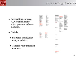 Crosscutting Concerns


                            /*                                                                                              public void invalidate() {                                                          ;                                                                                                                                                                 * Remove the object bound with the specified name from this session. If
                             * ====================================================================                                 serverSession.removeApplicationSession(context);                                                                                                                                                                                                   * the session does not have an object bound with this name, this method
                             *                                                                                                                                                                                                                                                                                                                                                         * does nothing.
                             * The Apache Software License, Version 1.1                                                                   // remove everything in the session                                   /**                                                                                                                                                                    * <p>
                             *                                                                                                                                                                                   * Standard implementation of the <b>Session</b> interface. This object is                                                                                             * After this method executes, and if the object implements
                             * Copyright (c) 1999 The Apache Software Foundation. All rights                                              Enumeration enum = values.keys();                                      * serializable, so that it can be stored in persistent storage or transferred                                                                                         * <code>HttpSessionBindingListener</code>, the container calls
                             * reserved.                                                                                                  while (enum.hasMoreElements()) {                                       * to a different JVM for distributable session support.                                                                                                               * <code>valueUnbound()</code> on the object.
                             *                                                                                                                String name = (String)enum.nextElement();                          * <p>                                                                                                                                                                 *
                             * Redistribution and use in source and binary forms, with or without                                             removeValue(name);                                                 * <b>IMPLEMENTATION NOTE</b>: An instance of this class represents both the                                                                                           * @param name Name of the object to remove from this session.
                             * modification, are permitted provided that the following conditions                                         }                                                                      * internal (Session) and application level (HttpSession) view of the session.                                                                                         *
                             * are met:                                                                                                                                                                          * However, because the class itself is not declared public, Java logic outside                                                                                        * @exception IllegalStateException if this method is called on an
                             *                                                                                                            valid = false;                                                         * of the <code>org.apache.tomcat.session</code> package cannot cast an                                                                                                * invalidated session
                             * 1. Redistributions of source code must retain the above copyright                                   }                                                                             * HttpSession view of this instance back to a Session view.                                                                                                           */
                             *    notice, this list of conditions and the following disclaimer.                                                                                                                  *                                                                                                                                                                    public void removeAttribute(String name) {
                             *                                                                                                     public boolean isNew() {                                                      * @author Craig R. McClanahan
                             * 2. Redistributions in binary form must reproduce the above copyright                                    if (! valid) {                                                            * @version $Revision: 1.2 $ $Date: 2000/05/15 17:54:10 $                                                                                                                 synchronized (attributes) {
                             *    notice, this list of conditions and the following disclaimer in                                          String msg = sm.getString("applicationSession.session.ise");          */                                                                                                                                                                           Object object = attributes.get(name);
                             *    the documentation and/or other materials provided with the                                                                                                                                                                                                                                                                                                  if (object == null)
                             *    distribution.                                                                                               throw new IllegalStateException(msg);                             final class StandardSession                                                                                                                                                       return;
                             *                                                                                                            }                                                                         implements HttpSession, Session {                                                                                                                                         attributes.remove(name);
                             * 3. The end-user documentation included with the redistribution, if                                                                                                                                                                                                                                                                                             //      System.out.println( "Removing attribute " + name );
                             *    any, must include the following acknowledgment:                                                         if (thisAccessTime == creationTime) {                                                                                                                     /**                                                                                       if (object instanceof HttpSessionBindingListener) {
                             *       "This product includes software developed by the                                                         return true;                                                            // ----------------------------------------------------------- Constructors    * Update the accessed time information for this session. This method                         ((HttpSessionBindingListener) object).valueUnbound
                             *        Apache Software Foundation (http://www.apache.org/)."                                               } else {                                                                                                                                                   * should be called by the context when a request comes in for a particular                       (new HttpSessionBindingEvent((HttpSession) this, name));
                             *    Alternately, this acknowledgment may appear in the software                                                 return false;                                                                                                                                          * session, even if the application does not reference it.                                }
                            itself,                                                                                                       }                                                                           /**                                                                            */                                                                                   }
                             *    if and wherever such third-party acknowledgments normally appear.                                }                                                                                   * Construct a new Session associated with the specified Manager.             public void access() {
                             *                                                                                                                                                                                         *                                                                                                                                                              }
                             * 4. The names "The Jakarta Project", "Tomcat", and "Apache Software                                                                                                                      * @param manager The manager with which this Session is associated                 this.lastAccessedTime = this.thisAccessedTime;




• Crosscutting concerns
                             *    Foundation" must not be used to endorse or promote products                               /**                                                                                        */                                                                                 this.thisAccessedTime = System.currentTimeMillis();                     * Bind an object to this session, using the specified name. If an object
                            derived                                                                                                    * @deprecated                                                                  public StandardSession(Manager manager) {                                           this.isNew=false;                                                            * of the same name is already bound to this session, the object is
                             *    from this software without prior written permission. For written                                     */                                                                                                                                                           }                                                                                  * replaced.
                             *    permission, please contact apache@apache.org.                                                                                                                                           super();                                                                                                                                                     * <p>
                             *                                                                                                     public void putValue(String name, Object value) {                                      this.manager = manager;                                                                                                                                      * After this method executes, and if the object implements
                             * 5. Products derived from this software may not be called "Apache"                                       setAttribute(name, value);                                                                                                                                   /**                                                                                * <code>HttpSessionBindingListener</code>, the container calls
                             *    nor may "Apache" appear in their names without prior written                                     }                                                                                  }                                                                              * Perform the internal processing required to invalidate this session,            * <code>valueBound()</code> on the object.
                             *    permission of the Apache Group.                                                                                                                                                                                                                                    * without triggering an exception if the session has already expired.             *
                             *                                                                                                     public void setAttribute(String name, Object value) {                                                                                                             */                                                                                * @param name Name to which the object is bound, cannot be null
                             * THIS SOFTWARE IS PROVIDED ``AS IS'' AND ANY EXPRESSED OR IMPLIED                                        if (! valid) {                                                           /**                                                                                 public void expire() {                                                             * @param value Object to be bound, cannot be null
                             * WARRANTIES, INCLUDING, BUT NOT LIMITED TO, THE IMPLIED WARRANTIES                                           String msg = sm.getString("applicationSession.session.ise");                * The last accessed time for this Session.                                                                                                                      *
                             * OF MERCHANTABILITY AND FITNESS FOR A PARTICULAR PURPOSE ARE                                                                                                                             */                                                                                 // Remove this session from our manager's active sessions                    * @exception IllegalArgumentException if an attempt is made to add a
                             * DISCLAIMED. IN NO EVENT SHALL THE APACHE SOFTWARE FOUNDATION OR                                                throw new IllegalStateException(msg);                                   private long lastAccessedTime = creationTime;                                       if ((manager != null) && (manager instanceof ManagerBase))                   * non-serializable object in an environment marked distributable.
                             * ITS CONTRIBUTORS BE LIABLE FOR ANY DIRECT, INDIRECT, INCIDENTAL,                                           }                                                                                                                                                                   ((ManagerBase) manager).remove(this);                                    * @exception IllegalStateException if this method is called on an
                             * SPECIAL, EXEMPLARY, OR CONSEQUENTIAL DAMAGES (INCLUDING, BUT NOT                                                                                                                                                                                                                                                                                        * invalidated session
                             * LIMITED TO, PROCUREMENT OF SUBSTITUTE GOODS OR SERVICES; LOSS OF                                           if (name == null) {                                                         /**                                                                                 // Unbind any objects associated with this session                           */
                             * USE, DATA, OR PROFITS; OR BUSINESS INTERRUPTION) HOWEVER CAUSED AND                                            String msg = sm.getString("applicationSession.value.iae");               * The Manager with which this Session is associated.                               Vector results = new Vector();                                              public void setAttribute(String name, Object value) {
                             * ON ANY THEORY OF LIABILITY, WHETHER IN CONTRACT, STRICT LIABILITY,                                                                                                                      */                                                                                 Enumeration attrs = getAttributeNames();
                             * OR TORT (INCLUDING NEGLIGENCE OR OTHERWISE) ARISING IN ANY WAY OUT                                             throw new IllegalArgumentException(msg);                                private Manager manager = null;                                                     while (attrs.hasMoreElements()) {                                               if ((manager != null) && manager.getDistributable() &&
                             * OF THE USE OF THIS SOFTWARE, EVEN IF ADVISED OF THE POSSIBILITY OF                                         }                                                                                                                                                                   String attr = (String) attrs.nextElement();                                   !(value instanceof Serializable))
                             * SUCH DAMAGE.                                                                                                                                                                                                                                                                   results.addElement(attr);                                                       throw new IllegalArgumentException
                             * ====================================================================                                       removeValue(name);     // remove any existing binding                       /**                                                                                 }                                                                                       (sm.getString("standardSession.setAttribute.iae"));
                             *                                                                                                                                                                                         * The maximum time interval, in seconds, between client requests before            Enumeration names = results.elements();
                             * This software consists of voluntary contributions made by many                                             if (value != null && value instanceof HttpSessionBindingListener) {          * the servlet container may invalidate this session. A negative time               while (names.hasMoreElements()) {                                               synchronized (attributes) {
                             * individuals on behalf of the Apache Software Foundation. For more                                              HttpSessionBindingEvent e =                                              * indicates that the session should never time out.                                    String name = (String) names.nextElement();                                     removeAttribute(name);
                             * information on the Apache Software Foundation, please see                                                          new HttpSessionBindingEvent(this, name);                             */                                                                                     removeAttribute(name);                                                          attributes.put(name, value);
                             * <http://www.apache.org/>.                                                                                                                                                              private int maxInactiveInterval = -1;                                               }                                                                                   if (value instanceof HttpSessionBindingListener)
                             *                                                                                                                ((HttpSessionBindingListener)value).valueBound(e);                                                                                                                                                                                                  ((HttpSessionBindingListener) value).valueBound
                             * [Additional notices, if required by prior licensing conditions]                                            }                                                                                                                                                               // Mark this session as invalid                                                             (new HttpSessionBindingEvent((HttpSession) this, name));
                             *                                                                                                                                                                                        /**                                                                                 setValid(false);                                                                }
                             */                                                                                                           values.put(name, value);                                                     * Flag indicating whether this session is new or not.
                                                                                                                                   }                                                                                   */                                                                           }                                                                                 }
                                                                                                                                                                                                                      private boolean isNew = true;
                                                                                                                                   /**
                            package org.apache.tomcat.session;                                                                       * @deprecated                                                                                                                                                  /**                                                                               // -------------------------------------------- HttpSession Private Methods
                                                                                                                                     */                                                                               /**
                            import org.apache.tomcat.core.*;                                                                       public Object getValue(String name) {                                               * Flag indicating whether this session is valid or not.                      }
                            import org.apache.tomcat.util.StringManager;                                                                return getAttribute(name);                                                     */                                                                                                                                                             /**
                            import java.io.*;                                                                                      }                                                                                  private boolean isValid = false;                                                                                                                                 * Read a serialized version of this session object from the specified
                            import java.net.*;                                                                                                                                                                                                                                                      /**                                                                                * object input stream.
                            import java.util.*;                                                                                    public Object getAttribute(String name) {                                                                                                                         * Set the <code>isNew</code> flag for this session.                               * <p>
                            import javax.servlet.*;                                                                                    if (! valid) {                                                                 /**                                                                            *                                                                                 * <b>IMPLEMENTATION NOTE</b>: The reference to the owning Manager
                            import javax.servlet.http.*;                                                                                   String msg = sm.getString("applicationSession.session.ise");                * The string manager for this package.                                        * @param isNew The new value for the <code>isNew</code> flag                      * is not restored by this method, and must be set explicitly.
                                                                                                                                                                                                                       */                                                                            */                                                                                *
                            /**                                                                                                               throw new IllegalStateException(msg);                                   private StringManager sm =                                                    void setNew(boolean isNew) {                                                       * @param stream The input stream to read from
                             * Core implementation of an application level session                                                        }                                                                               StringManager.getManager("org.apache.tomcat.session");                                                                                                       *
                             *                                                                                                                                                                                                                                                                            this.isNew = isNew;                                                          * @exception ClassNotFoundException if an unknown class is specified
                             * @author James Duncan Davidson [duncan@eng.sun.com]                                                         if (name == null) {                                                                                                                                                                                                                          * @exception IOException if an input/output error occurs




  (CCCs) affect many
                             * @author Jason Hunter [jch@eng.sun.com]                                                                         String msg = sm.getString("applicationSession.value.iae");              /**                                                                           }                                                                                  */
                             * @author James Todd [gonzo@eng.sun.com]                                                                                                                                                  * The HTTP session context associated with this session.                                                                                                       private void readObject(ObjectInputStream stream)
                             */                                                                                                               throw new IllegalArgumentException(msg);                                 */                                                                                                                                                                 throws ClassNotFoundException, IOException {
                                                                                                                                          }                                                                           private static HttpSessionContext sessionContext = null;                      /**
                            public class ApplicationSession implements HttpSession {                                                                                                                                                                                                                 * Set the <code>isValid</code> flag for this session.                                // Deserialize the scalar instance variables (except Manager)
                                                                                                                                          return values.get(name);                                                                                                                                   *                                                                                    creationTime = ((Long) stream.readObject()).longValue();
                                private StringManager sm =                                                                         }                                                                                  /**                                                                            * @param isValid The new value for the <code>isValid</code> flag                     id = (String) stream.readObject();
                                    StringManager.getManager("org.apache.tomcat.session");                                                                                                                             * The current accessed time for this session.                                 */                                                                                   lastAccessedTime = ((Long) stream.readObject()).longValue();
                                private Hashtable values = new Hashtable();                                                        /**                                                                                 */                                                                           void setValid(boolean isValid) {                                                      maxInactiveInterval = ((Integer) stream.readObject()).intValue();
                                private String id;                                                                                  * @deprecated                                                                     private long thisAccessedTime = creationTime;                                                                                                                       isNew = ((Boolean) stream.readObject()).booleanValue();
                                private ServerSession serverSession;                                                                */                                                                                                                                                                    this.isValid = isValid;                                                         isValid = ((Boolean) stream.readObject()).booleanValue();
                                private Context context;                                                                           public String[] getValueNames() {                                                                                                                                }
                                private long creationTime = System.currentTimeMillis();;                                               Enumeration e = getAttributeNames();                                                                                                                                                                                                               // Deserialize the attribute count and attribute values
                                private long thisAccessTime = creationTime;                                                            Vector names = new Vector();                                                                                                                                                                                                                       int n = ((Integer) stream.readObject()).intValue();
                                private long lastAccessed = creationTime;                                                                                                                                             // ----------------------------------------------------- Session Properties   // ------------------------------------------------- HttpSession Properties           for (int i = 0; i < n; i++) {
                                private int inactiveInterval = -1;                                                                        while (e.hasMoreElements()) {                                                                                                                                                                                                                       String name = (String) stream.readObject();
                                private boolean valid = true;                                                                                 names.addElement(e.nextElement());                                                                                                                                                                                                              Object value = (Object) stream.readObject();
                                                                                                                                          }                                                                           /**                                                                           /**                                                                                       attributes.put(name, value);
                                ApplicationSession(String id, ServerSession serverSession,                                                                                                                             * Set the creation time for this session. This method is called by the        * Return the time when this session was created, in milliseconds since               }
                                    Context context) {                                                                                    String[] valueNames = new String[names.size()];                              * Manager when an existing Session instance is reused.                        * midnight, January 1, 1970 GMT.
                                    this.serverSession = serverSession;                                                                                                                                                *                                                                             *                                                                                }
                                    this.context = context;                                                                               names.copyInto(valueNames);                                                  * @param time The new creation time                                           * @exception IllegalStateException if this method is called on an
                                    this.id = id;                                                                                                                                                                      */                                                                            * invalidated session
                                                                                                                                          return valueNames;                                                          public void setCreationTime(long time) {                                       */                                                                               /**
                                    this.inactiveInterval = context.getSessionTimeOut();                                                                                                                                                                                                            public long getCreationTime() {                                                    * Write a serialized version of this session object to the specified
                                                                                                                                   }                                                                                      this.creationTime = time;                                                                                                                                    * object output stream.
                                    if (this.inactiveInterval != -1) {                                                                                                                                                    this.lastAccessedTime = time;                                                   return (this.creationTime);                                                  * <p>
                                        this.inactiveInterval *= 60;                                                               public Enumeration getAttributeNames() {                                               this.thisAccessedTime = time;                                                                                                                                * <b>IMPLEMENTATION NOTE</b>: The owning Manager will not be stored
                                    }                                                                                                  if (! valid) {                                                                                                                                               }                                                                                  * in the serialized representation of this Session. After calling
                                }                                                                                                          String msg = sm.getString("applicationSession.session.ise");                                                                                                                                                                                * <code>readObject()</code>, you must set the associated Manager
                                                                                                                                                                                                                                                                                                                                                                                       * explicitly.
                                ServerSession getServerSession() {                                                                            throw new IllegalStateException(msg);                                                                                                                 /**                                                                                * <p>
                                    return serverSession;                                                                                 }                                                                                                                                                          * Return the session context with which this session is associated.               * <b>IMPLEMENTATION NOTE</b>: Any attribute that is not Serializable
                                }                                                                                                                                                                                                                                                                    *                                                                                 * will be silently ignored. If you do not want any such attributes,
                                                                                                                                          Hashtable valuesClone = (Hashtable)values.clone();                                                                                                         * @deprecated As of Version 2.1, this method is deprecated and has no             * be sure the <code>distributable</code> property of our associated




  heterogeneous software
                                /**                                                                                                                                                                                                                                                                  * replacement. It will be removed in a future version of the                      * Manager is set to <code>true</code>.
                                 * Called by context when request comes in so that accesses and                                           return (Enumeration)valuesClone.keys();                                                                                                                    * Java Servlet API.                                                               *
                                 * inactivities can be dealt with accordingly.                                                     }                                                                                                                                                                 */                                                                                * @param stream The output stream to write to
                                 */                                                                                                                                                                                                                                                                 public HttpSessionContext getSessionContext() {                                    *
                                                                                                                                                                                                                                                                                                                                                                                       * @exception IOException if an input/output error occurs
                                void accessed() {                                                                            /**                                                                                                                                                                          if (sessionContext == null)                                                  */
                                    // set last accessed to thisAccessTime as it will be left over                                     * @deprecated                                                                                                                                                          sessionContext = new StandardSessionContext();                          private void writeObject(ObjectOutputStream stream) throws IOException {
                                    // from the previous access                                                                        */                                                                                                                                                                 return (sessionContext);
                                    lastAccessed = thisAccessTime;                                                                                                                                                                                                                                                                                                                        // Write the scalar instance variables (except Manager)
                                    thisAccessTime = System.currentTimeMillis();                                                   public void removeValue(String name) {                                                                                                                           }                                                                                     stream.writeObject(new Long(creationTime));
                                                                                                                                       removeAttribute(name);                                                                                                                                                                                                                             stream.writeObject(id);
                                    validate();                                                                                    }                                                                                                                                                                                                                                                      stream.writeObject(new Long(lastAccessedTime));
                                }                                                                                                                                                                                                                                                                   // ----------------------------------------------HttpSession Public Methods           stream.writeObject(new Integer(maxInactiveInterval));
                                                                                                                                   public void removeAttribute(String name) {                                                                                                                                                                                                             stream.writeObject(new Boolean(isNew));
                                void validate() {                                                                                      if (! valid) {                                                                 }                                                                                                                                                                   stream.writeObject(new Boolean(isValid));
                                    // if we have an inactive interval, check to see if we've exceeded it                                  String msg = sm.getString("applicationSession.session.ise");                                                                                             /**
                                    if (inactiveInterval != -1) {                                                                                                                                                                                                                                    * Return the object bound with the specified name in this session, or                // Accumulate the names of serializable attributes
                                        int thisInterval =                                                                                    throw new IllegalStateException(msg);                                                                                                                  * <code>null</code> if no object is bound with that name.                            Vector results = new Vector();
                                            (int)(System.currentTimeMillis() - lastAccessed) / 1000;                                      }                                                                                                                                                          *                                                                                    Enumeration attrs = getAttributeNames();
                                                                                                                                                                                                                                                                                                     * @param name Name of the attribute to be returned                                   while (attrs.hasMoreElements()) {
                                        if (thisInterval > inactiveInterval) {                                                            if (name == null) {                                                                                                                                        *                                                                                        String attr = (String) attrs.nextElement();
                                            invalidate();                                                                                     String msg = sm.getString("applicationSession.value.iae");                                                                                             * @exception IllegalStateException if this method is called on an                        Object value = attributes.get(attr);
                                        }                                                                                                                                                                                                                                                            * invalidated session                                                                    if (value instanceof Serializable)
                                    }                                                                                                         throw new IllegalArgumentException(msg);                                                                                                               */                                                                                           results.addElement(attr);
                                }                                                                                                         }                                                                                                                                                         public Object getAttribute(String name) {                                             }

                                // HTTP SESSION IMPLEMENTATION METHODS                                                                    Object o = values.get(name);                                                                                                                                    return (attributes.get(name));                                                  // Serialize the attribute count and the attribute values
                                                                                                                                                                                                                                                                                                                                                                                          stream.writeObject(new Integer(results.size()));
                                public String getId() {                                                                                   if (o instanceof HttpSessionBindingListener) {                                                                                                            }                                                                                     Enumeration names = results.elements();
                                    if (valid) {                                                                                              HttpSessionBindingEvent e =                                                                                                                                                                                                                 while (names.hasMoreElements()) {
                                        return id;                                                                                                new HttpSessionBindingEvent(this,name);                                                                                                                                                                                                     String name = (String) names.nextElement();
                                    } else {                                                                                                                                                                                                                                                        /**                                                                                       stream.writeObject(name);
                                        String msg = sm.getString("applicationSession.session.ise");                                          ((HttpSessionBindingListener)o).valueUnbound(e);                                                                                                       * Return an <code>Enumeration</code> of <code>String</code> objects                      stream.writeObject(attributes.get(name));
                                                                                                                                          }                                                                                                                                                          * containing the names of the objects bound to this session.                         }
                                        throw new IllegalStateException(msg);                                                                                                                                                                                                                        *




  modules.
                                    }                                                                                                     values.remove(name);                                                                                                                                       * @exception IllegalStateException if this method is called on an
                                }                                                                                                  }                                                                                                                                                                 * invalidated session                                                            }
                                                                                                                                                                                                                                                                                                     */
                                public long getCreationTime() {                                                                    public void setMaxInactiveInterval(int interval) {                                                                                                               public Enumeration getAttributeNames() {                                          crosscut invalidate(StandardSession s): s & (int getMaxInactiveInterval() |
                                    if (valid) {                                                                                       if (! valid) {                                                                                                                                                                                                                                                                              long getCreationTime() |
                                        return creationTime;                                                                               String msg = sm.getString("applicationSession.session.ise");                                                                                                   return (attributes.keys());                                                                                              Object getAttribute(String) |
                                    } else {                                                                                                                                                                                                                                                                                                                                                                                       Enumeration getAttributeNames() |
                                        String msg = sm.getString("applicationSession.session.ise");                                          throw new IllegalStateException(msg);                                                                                                                 }                                                                                                                              String[] getValueNames() |
                                                                                                                                          }                                                                                                                                                                                                                                                                                        void invalidate() |
                                        throw new IllegalStateException(msg);                                                                                                                                                                                                                                                                                                                                                      boolean isNew() |
                                    }                                                                                                                                                                                                                                                               /**                                                                                                                            void removeAttribute(String) |
                                }                                                                                                                                                                                                                                                                    * Return the object bound with the specified name in this session, or                                                         void setAttribute(String, Object));
                                                                                                                                                                                                                                                                                                     * <code>null</code> if no object is bound with that name.
                                /**                                                                                                                                                                                                                                                                  *                                                                                static advice(StandardSession s): invalidate(s) {
                                 *                                                                                                                                                                                                                                                                   * @param name Name of the value to be returned                                       before {
                                 * @deprecated                                                                                                                                                                                                                                                       *                                                                                        if (!s.isValid())
                                                                                                                                                                                                                                                                                                     * @exception IllegalStateException if this method is called on an                             throw new IllegalStateException
                                                                                                                                                                                                                                                                                                     * invalidated session                                                                             (s.sm.getString("standardSession."
                                                                                                                                                                                                                                                                                                     *                                                                                                                 + thisJoinPoint.methodName
                                                                                                                                                                                                                                                                                                     * @deprecated As of Version 2.2, this method is replaced by                                                       + ".ise"));
                                                                                                                                                                                                                                                                                                     * <code>getAttribute()</code>                                                        }
                                                                                                                                                                                                                                                                                                     */                                                                               }
                                                                                                                                                                                                                      /**                                                                           public Object getValue(String name) {
                                                                                                                                                                                                                       * Return the session identifier for this session.
                                                                                                                                                                                                                       */                                                                                 return (getAttribute(name));
                                                                                                                                                                                                                      public String getId() {
                                                                                                                                                                                                                                                                                                    }                                                                             }


                                                                                                                                                                                                                                                                                                    /**                                                                           // -------------------------------------------------------------- Private Class
                                                                                                                                                                                                                                                                                                     * Return the set of names of objects bound to this session. If there
                                                                                                                                                                                                                                                                                                     * are no such objects, a zero-length array is returned.
                                                                                                                                                                                                                                                                                                     *                                                                            /**
                                                                                                                                                                                                                                                                                                     * @exception IllegalStateException if this method is called on an             * This class is a dummy implementation of the <code>HttpSessionContext</code>
                                                                                                                                                                                                                                                                                                     * invalidated session                                                         * interface, to conform to the requirement that such an object be returned
                                                                                                                                                                                                                                                                                                     *                                                                             * when <code>HttpSession.getSessionContext()</code> is called.
                                                                                                                                                                                                                                                                                                     * @deprecated As of Version 2.2, this method is replaced by                   *
                                                                                                                                                                                                                                                                                                     * <code>getAttributeNames()</code>                                            * @author Craig R. McClanahan
                                                                                                                                                                                                                                                                                                     */                                                                            *
                                                                                                                                                                                                                                                                                                    public String[] getValueNames() {                                              * @deprecated As of Java Servlet API 2.1 with no replacement. The
                                                                                                                                                                                                                                                                                                                                                                                   * interface will be removed in a future version of this API.
                                                                                                                                                                                                                                                                                                          Vector results = new Vector();                                           */
                                                                                                                                                                                                                                                                                                          Enumeration attrs = getAttributeNames();
                                                                                                                                                                                                                                                                                                          while (attrs.hasMoreElements()) {                                       final class StandardSessionContext implements HttpSessionContext {
                                                                                                                                                                                                                                                                                                              String attr = (String) attrs.nextElement();
                                                                                                                                                                                                                                                                                                              results.addElement(attr);
                                                                                                                                                                                                                                                                                                          }                                                                           private Vector dummy = new Vector();
                                                                                                                                                                                                                          return (this.id);                                                               String names[] = new String[results.size()];
                                                                                                                                                                                                                                                                                                          for (int i = 0; i < names.length; i++)                                      /**
                                                                                                                                                                                                                                                                                                              names[i] = (String) results.elementAt(i);                                * Return the session identifiers of all sessions defined
                                                                                                                                                                                                                                                                                                          return (names);                                                              * within this context.
                                                                                                                                                                                                                                                                                                                                                                                       *
                                                                                                                                                                                                                                                                                                    }                                                                                  * @deprecated As of Java Servlet API 2.1 with no replacement.
                                                                                                                                                                                                                                                                                                                                                                                       * This method must return an empty <code>Enumeration</code>
                                                                                                                                                                                                                                                                                                                                                                                       * and will be removed in a future version of the API.
                                                                                                                                                                                                                                                                                                    /**                                                                                */
                                                                                                                                                                                                                                                                                                     * Invalidates this session and unbinds any objects bound to it.                  public Enumeration getIds() {
                                                                                                                                                                                                                                                                                                     *
                                                                                                                                                                                                                                                                                                     * @exception IllegalStateException if this method is called on                       return (dummy.elements());
                                                                                                                                                                                                                                                                                                     * an invalidated session




• Code is:
                                                                                                                                                                                                                                                                                                     */
                                                                                                                                                                                                                                                                                                    public void invalidate() {

                                                                                                                                                                                                                                                                                                          // Cause this session to expire
                                                                                                                                                                                                                                                                                                          expire();

                                                                                                                                                                                                                                                                                                    }


                                                                                                                                                                                                                      }                                                                             /**
                                                                                                                                                                                                                                                                                                     * Return <code>true</code> if the client does not yet know about the
                                                                                                                                                                                                                                                                                                     * session, or if the client chooses not to join the session. For
                                                                                                                                                                                                                                                                                                     * example, if the server used only cookie-based sessions, and the client
                                                                                                                                                                                                                                                                                                     * has disabled the use of cookies, then a session would be new on each
                                                                                                                                                                                                                                                                                                     * request.
                                                                                                                                                                                                                                                                                                     *
                                                                                                                                                                                                                                                                                                     * @exception IllegalStateException if this method is called on an
                                                                                                                                                                                                                                                                                                     * invalidated session
                                                                                                                                                                                                                                                                                                     */
                                                                                                                                                                                                                                                                                                    public boolean isNew() {

                                                                                                                                                                                                                                                                                                          return (this.isNew);

                                                                                                                                                                                                                                                                                                    }




                            package org.apache.tomcat.session;                                              void validate() {
                                                                                                                    // if we have an inactive interval, check to see if
                            import org.apache.tomcat.core.*;                                                        // we've exceeded it
                            import org.apache.tomcat.util.StringManager;
                            import java.io.*;                                                                       if (inactiveInterval != -1) {
                            import java.net.*;                                                                          int thisInterval =
                            import java.util.*;                                                                             (int)(System.currentTimeMillis() - lastAccessed) / 1000;
                            import javax.servlet.*;
                            import javax.servlet.http.*;                                                                if (thisInterval > inactiveInterval) {
                                                                                                                            invalidate();
                            /**
                             * Core implementation of a server session                                                       ServerSessionManager ssm =
                             *                                                                                                   ServerSessionManager.getManager();
                             * @author James Duncan Davidson [duncan@eng.sun.com]
                             * @author James Todd [gonzo@eng.sun.com]                                                        ssm.removeSession(this);
                             */                                                                                         }
                                                                                                                    }
                            public class ServerSession {                                                        }

                                private StringManager sm =                                                      synchronized void invalidate() {
                                    StringManager.getManager("org.apache.tomcat.session");                          Enumeration enum = appSessions.keys();                                                            /**
                                private Hashtable values = new Hashtable();                                                                                                                                            * Set the session identifier for this session.
                                private Hashtable appSessions = new Hashtable();                                    while (enum.hasMoreElements()) {                                                                   *
                                private String id;                                                                      Object key = enum.nextElement();                                                               * @param id The new session identifier
                                private long creationTime = System.currentTimeMillis();;                                ApplicationSession appSession =                                                                */
                                private long thisAccessTime = creationTime;                                                 (ApplicationSession)appSessions.get(key);                                                 public void setId(String id) {
                                private long lastAccessed = creationTime;
                                private int inactiveInterval = -1;                                                      appSession.invalidate();
                                                                                                                    }
                                ServerSession(String id) {                                                      }
                                    this.id = id;
                                }                                                                               public void putValue(String name, Object value) {
                                                                                                                    if (name == null) {
                                public String getId() {                                                                 String msg = sm.getString("serverSession.value.iae");
                                    return id;
                                }                                                                                       throw new IllegalArgumentException(msg);
                                                                                                                    }
                                public long getCreationTime() {
                                    return creationTime;                                                            removeValue(name); // remove any existing binding
                                }                                                                                   values.put(name, value);
                                                                                                                }




 • Scattered throughout
                                public long getLastAccessedTime() {
                                    return lastAccessed;                                                        public Object getValue(String name) {
                                }                                                                                   if (name == null) {
                                                                                                                        String msg = sm.getString("serverSession.value.iae");
                                public ApplicationSession getApplicationSession(Context context,
                                    boolean create) {                                                                   throw new IllegalArgumentException(msg);
                                    ApplicationSession appSession =                                                 }                                                                                                     if ((this.id != null) && (manager != null) &&
                                        (ApplicationSession)appSessions.get(context);                                                                                                                                       (manager instanceof ManagerBase))
                                                                                                                    return values.get(name);                                                                                  ((ManagerBase) manager).remove(this);
                                    if (appSession == null && create) {                                         }

                                        // XXX                                                                  public Enumeration getValueNames() {
                                        // sync to ensure valid?                                                    return values.keys();
                                                                                                                }
                                        appSession = new ApplicationSession(id, this, context);
                                        appSessions.put(context, appSession);                                   public void removeValue(String name) {
                                    }                                                                               values.remove(name);
                                                                                                                }
                                    // XXX
                                    // make sure that we haven't gone over the end of our                       public void setMaxInactiveInterval(int interval) {
                                    // inactive interval -- if so, invalidate and create                            inactiveInterval = interval;
                                    // a new appSession                                                         }

                                    return appSession;                                                          public int getMaxInactiveInterval() {
                                }                                                                                   return inactiveInterval;
                                                                                                                }
                                void removeApplicationSession(Context context) {
                                    appSessions.remove(context);                                                // XXX
                                }                                                                               // sync'd for safty -- no other thread should be getting something
                                                                                                                // from this while we are reaping. This isn't the most optimal
                                /**                                                                             // solution for this, but we'll determine something else later.                                           this.id = id;
                                 * Called by context when request comes in so that accesses and
                                 * inactivities can be dealt with accordingly.                                  synchronized void reap() {
                                 */                                                                                 Enumeration enum = appSessions.keys();

                                void accessed() {                                                                   while (enum.hasMoreElements()) {
                                    // set last accessed to thisAccessTime as it will be left over




   many modules.
                                                                                                                                                                                                                          if ((manager != null) && (manager instanceof ManagerBase))
                                                                                                                                                                                                                              ((ManagerBase) manager).add(this);




                                                                                                                                                                                                                      }




 • Tangled with unrelated
                                                                                                                                                                                                                      /**
                                                                                                                                                                                                                       * Return descriptive information about this Session implementation and
                                                                                                                                                                                                                       * the corresponding version number, in the format
                                                                                                                                                                                                                       * <code><description>/<version></code>.
                                                                                                                                                                                                                       */
                                                                                                                                                                                                                      public String getInfo() {




                                                                                                                                                                                                                          return (this.info);




   modules.                                                                                                                                                                                                           }




                                                                                                                                                                                                                      /**
                                                                                                                                                                                                                       * Return the last time the client sent a request associated with this
                                                                                                                                                                                                                       * session, as the number of milliseconds since midnight, January 1, 1970
                                                                                                                                                                                                                       * GMT. Actions that your application takes, such as getting or setting
                                                                                                                                                                                                                       * a value associated with the session, do not affect the access time.
                                                                                                                                                                                                                       */
                                                                                                                                                                                                                      public long getLastAccessedTime() {

                                                                                                                                                                                                                          return (this.lastAccessedTime);

                                                                                                                                                                                                                      }


                                                                                                                                                                                                                      /**
                                                                                                                                                                                                                       * Return the Manager within which this Session is valid.
                                                                                                                                                                                                                       */
                                                                                                                                                                                                                      public Manager getManager() {

                                                                                                                                                                                                                          return (this.manager);

                                                                                                                                                                                                                      }


                                                                                                                                                                                                                      /**
                                                                                                                                                                                                                       * Set the Manager within which this Session is valid.
                                                                                                                                                                                                                       *
                                                                                                                                                                                                                       * @param manager The new Manager
                                                                                                                                                                                                                       */
                                                                                                                                                                                                                      public void setManager(Manager manager) {




                                                                                                                                                                                                                                                                                                                                                                                                                                                                         10
 