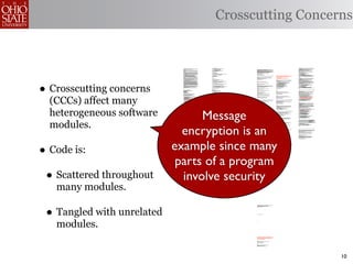 Crosscutting Concerns


                              /*                                                                                              public void invalidate() {                                                          ;                                                                                                                                                                 * Remove the object bound with the specified name from this session. If
                               * ====================================================================                                 serverSession.removeApplicationSession(context);                                                                                                                                                                                                   * the session does not have an object bound with this name, this method
                               *                                                                                                                                                                                                                                                                                                                                                         * does nothing.
                               * The Apache Software License, Version 1.1                                                                   // remove everything in the session                                   /**                                                                                                                                                                    * <p>
                               *                                                                                                                                                                                   * Standard implementation of the <b>Session</b> interface. This object is                                                                                             * After this method executes, and if the object implements
                               * Copyright (c) 1999 The Apache Software Foundation. All rights                                              Enumeration enum = values.keys();                                      * serializable, so that it can be stored in persistent storage or transferred                                                                                         * <code>HttpSessionBindingListener</code>, the container calls
                               * reserved.                                                                                                  while (enum.hasMoreElements()) {                                       * to a different JVM for distributable session support.                                                                                                               * <code>valueUnbound()</code> on the object.
                               *                                                                                                                String name = (String)enum.nextElement();                          * <p>                                                                                                                                                                 *
                               * Redistribution and use in source and binary forms, with or without                                             removeValue(name);                                                 * <b>IMPLEMENTATION NOTE</b>: An instance of this class represents both the                                                                                           * @param name Name of the object to remove from this session.
                               * modification, are permitted provided that the following conditions                                         }                                                                      * internal (Session) and application level (HttpSession) view of the session.                                                                                         *
                               * are met:                                                                                                                                                                          * However, because the class itself is not declared public, Java logic outside                                                                                        * @exception IllegalStateException if this method is called on an
                               *                                                                                                            valid = false;                                                         * of the <code>org.apache.tomcat.session</code> package cannot cast an                                                                                                * invalidated session
                               * 1. Redistributions of source code must retain the above copyright                                   }                                                                             * HttpSession view of this instance back to a Session view.                                                                                                           */
                               *    notice, this list of conditions and the following disclaimer.                                                                                                                  *                                                                                                                                                                    public void removeAttribute(String name) {
                               *                                                                                                     public boolean isNew() {                                                      * @author Craig R. McClanahan
                               * 2. Redistributions in binary form must reproduce the above copyright                                    if (! valid) {                                                            * @version $Revision: 1.2 $ $Date: 2000/05/15 17:54:10 $                                                                                                                 synchronized (attributes) {
                               *    notice, this list of conditions and the following disclaimer in                                          String msg = sm.getString("applicationSession.session.ise");          */                                                                                                                                                                           Object object = attributes.get(name);
                               *    the documentation and/or other materials provided with the                                                                                                                                                                                                                                                                                                  if (object == null)
                               *    distribution.                                                                                               throw new IllegalStateException(msg);                             final class StandardSession                                                                                                                                                       return;
                               *                                                                                                            }                                                                         implements HttpSession, Session {                                                                                                                                         attributes.remove(name);
                               * 3. The end-user documentation included with the redistribution, if                                                                                                                                                                                                                                                                                             //      System.out.println( "Removing attribute " + name );
                               *    any, must include the following acknowledgment:                                                         if (thisAccessTime == creationTime) {                                                                                                                     /**                                                                                       if (object instanceof HttpSessionBindingListener) {
                               *       "This product includes software developed by the                                                         return true;                                                            // ----------------------------------------------------------- Constructors    * Update the accessed time information for this session. This method                         ((HttpSessionBindingListener) object).valueUnbound
                               *        Apache Software Foundation (http://www.apache.org/)."                                               } else {                                                                                                                                                   * should be called by the context when a request comes in for a particular                       (new HttpSessionBindingEvent((HttpSession) this, name));
                               *    Alternately, this acknowledgment may appear in the software                                                 return false;                                                                                                                                          * session, even if the application does not reference it.                                }
                              itself,                                                                                                       }                                                                           /**                                                                            */                                                                                   }
                               *    if and wherever such third-party acknowledgments normally appear.                                }                                                                                   * Construct a new Session associated with the specified Manager.             public void access() {
                               *                                                                                                                                                                                         *                                                                                                                                                              }
                               * 4. The names "The Jakarta Project", "Tomcat", and "Apache Software                                                                                                                      * @param manager The manager with which this Session is associated                 this.lastAccessedTime = this.thisAccessedTime;




• Crosscutting concerns
                               *    Foundation" must not be used to endorse or promote products                               /**                                                                                        */                                                                                 this.thisAccessedTime = System.currentTimeMillis();                     * Bind an object to this session, using the specified name. If an object
                              derived                                                                                                    * @deprecated                                                                  public StandardSession(Manager manager) {                                           this.isNew=false;                                                            * of the same name is already bound to this session, the object is
                               *    from this software without prior written permission. For written                                     */                                                                                                                                                           }                                                                                  * replaced.
                               *    permission, please contact apache@apache.org.                                                                                                                                           super();                                                                                                                                                     * <p>
                               *                                                                                                     public void putValue(String name, Object value) {                                      this.manager = manager;                                                                                                                                      * After this method executes, and if the object implements
                               * 5. Products derived from this software may not be called "Apache"                                       setAttribute(name, value);                                                                                                                                   /**                                                                                * <code>HttpSessionBindingListener</code>, the container calls
                               *    nor may "Apache" appear in their names without prior written                                     }                                                                                  }                                                                              * Perform the internal processing required to invalidate this session,            * <code>valueBound()</code> on the object.
                               *    permission of the Apache Group.                                                                                                                                                                                                                                    * without triggering an exception if the session has already expired.             *
                               *                                                                                                     public void setAttribute(String name, Object value) {                                                                                                             */                                                                                * @param name Name to which the object is bound, cannot be null
                               * THIS SOFTWARE IS PROVIDED ``AS IS'' AND ANY EXPRESSED OR IMPLIED                                        if (! valid) {                                                           /**                                                                                 public void expire() {                                                             * @param value Object to be bound, cannot be null
                               * WARRANTIES, INCLUDING, BUT NOT LIMITED TO, THE IMPLIED WARRANTIES                                           String msg = sm.getString("applicationSession.session.ise");                * The last accessed time for this Session.                                                                                                                      *
                               * OF MERCHANTABILITY AND FITNESS FOR A PARTICULAR PURPOSE ARE                                                                                                                             */                                                                                 // Remove this session from our manager's active sessions                    * @exception IllegalArgumentException if an attempt is made to add a
                               * DISCLAIMED. IN NO EVENT SHALL THE APACHE SOFTWARE FOUNDATION OR                                                throw new IllegalStateException(msg);                                   private long lastAccessedTime = creationTime;                                       if ((manager != null) && (manager instanceof ManagerBase))                   * non-serializable object in an environment marked distributable.
                               * ITS CONTRIBUTORS BE LIABLE FOR ANY DIRECT, INDIRECT, INCIDENTAL,                                           }                                                                                                                                                                   ((ManagerBase) manager).remove(this);                                    * @exception IllegalStateException if this method is called on an
                               * SPECIAL, EXEMPLARY, OR CONSEQUENTIAL DAMAGES (INCLUDING, BUT NOT                                                                                                                                                                                                                                                                                        * invalidated session
                               * LIMITED TO, PROCUREMENT OF SUBSTITUTE GOODS OR SERVICES; LOSS OF                                           if (name == null) {                                                         /**                                                                                 // Unbind any objects associated with this session                           */
                               * USE, DATA, OR PROFITS; OR BUSINESS INTERRUPTION) HOWEVER CAUSED AND                                            String msg = sm.getString("applicationSession.value.iae");               * The Manager with which this Session is associated.                               Vector results = new Vector();                                              public void setAttribute(String name, Object value) {
                               * ON ANY THEORY OF LIABILITY, WHETHER IN CONTRACT, STRICT LIABILITY,                                                                                                                      */                                                                                 Enumeration attrs = getAttributeNames();
                               * OR TORT (INCLUDING NEGLIGENCE OR OTHERWISE) ARISING IN ANY WAY OUT                                             throw new IllegalArgumentException(msg);                                private Manager manager = null;                                                     while (attrs.hasMoreElements()) {                                               if ((manager != null) && manager.getDistributable() &&
                               * OF THE USE OF THIS SOFTWARE, EVEN IF ADVISED OF THE POSSIBILITY OF                                         }                                                                                                                                                                   String attr = (String) attrs.nextElement();                                   !(value instanceof Serializable))
                               * SUCH DAMAGE.                                                                                                                                                                                                                                                                   results.addElement(attr);                                                       throw new IllegalArgumentException
                               * ====================================================================                                       removeValue(name);     // remove any existing binding                       /**                                                                                 }                                                                                       (sm.getString("standardSession.setAttribute.iae"));
                               *                                                                                                                                                                                         * The maximum time interval, in seconds, between client requests before            Enumeration names = results.elements();
                               * This software consists of voluntary contributions made by many                                             if (value != null && value instanceof HttpSessionBindingListener) {          * the servlet container may invalidate this session. A negative time               while (names.hasMoreElements()) {                                               synchronized (attributes) {
                               * individuals on behalf of the Apache Software Foundation. For more                                              HttpSessionBindingEvent e =                                              * indicates that the session should never time out.                                    String name = (String) names.nextElement();                                     removeAttribute(name);
                               * information on the Apache Software Foundation, please see                                                          new HttpSessionBindingEvent(this, name);                             */                                                                                     removeAttribute(name);                                                          attributes.put(name, value);
                               * <http://www.apache.org/>.                                                                                                                                                              private int maxInactiveInterval = -1;                                               }                                                                                   if (value instanceof HttpSessionBindingListener)
                               *                                                                                                                ((HttpSessionBindingListener)value).valueBound(e);                                                                                                                                                                                                  ((HttpSessionBindingListener) value).valueBound
                               * [Additional notices, if required by prior licensing conditions]                                            }                                                                                                                                                               // Mark this session as invalid                                                             (new HttpSessionBindingEvent((HttpSession) this, name));
                               *                                                                                                                                                                                        /**                                                                                 setValid(false);                                                                }
                               */                                                                                                           values.put(name, value);                                                     * Flag indicating whether this session is new or not.
                                                                                                                                     }                                                                                   */                                                                           }                                                                                 }
                                                                                                                                                                                                                        private boolean isNew = true;
                                                                                                                                     /**
                              package org.apache.tomcat.session;                                                                       * @deprecated                                                                                                                                                  /**                                                                               // -------------------------------------------- HttpSession Private Methods
                                                                                                                                       */                                                                               /**
                              import org.apache.tomcat.core.*;                                                                       public Object getValue(String name) {                                               * Flag indicating whether this session is valid or not.                      }
                              import org.apache.tomcat.util.StringManager;                                                                return getAttribute(name);                                                     */                                                                                                                                                             /**
                              import java.io.*;                                                                                      }                                                                                  private boolean isValid = false;                                                                                                                                 * Read a serialized version of this session object from the specified
                              import java.net.*;                                                                                                                                                                                                                                                      /**                                                                                * object input stream.
                              import java.util.*;                                                                                    public Object getAttribute(String name) {                                                                                                                         * Set the <code>isNew</code> flag for this session.                               * <p>
                              import javax.servlet.*;                                                                                    if (! valid) {                                                                 /**                                                                            *                                                                                 * <b>IMPLEMENTATION NOTE</b>: The reference to the owning Manager
                              import javax.servlet.http.*;                                                                                   String msg = sm.getString("applicationSession.session.ise");                * The string manager for this package.                                        * @param isNew The new value for the <code>isNew</code> flag                      * is not restored by this method, and must be set explicitly.
                                                                                                                                                                                                                         */                                                                            */                                                                                *
                              /**                                                                                                               throw new IllegalStateException(msg);                                   private StringManager sm =                                                    void setNew(boolean isNew) {                                                       * @param stream The input stream to read from
                               * Core implementation of an application level session                                                        }                                                                               StringManager.getManager("org.apache.tomcat.session");                                                                                                       *
                               *                                                                                                                                                                                                                                                                            this.isNew = isNew;                                                          * @exception ClassNotFoundException if an unknown class is specified
                               * @author James Duncan Davidson [duncan@eng.sun.com]                                                         if (name == null) {                                                                                                                                                                                                                          * @exception IOException if an input/output error occurs




  (CCCs) affect many
                               * @author Jason Hunter [jch@eng.sun.com]                                                                         String msg = sm.getString("applicationSession.value.iae");              /**                                                                           }                                                                                  */
                               * @author James Todd [gonzo@eng.sun.com]                                                                                                                                                  * The HTTP session context associated with this session.                                                                                                       private void readObject(ObjectInputStream stream)
                               */                                                                                                               throw new IllegalArgumentException(msg);                                 */                                                                                                                                                                 throws ClassNotFoundException, IOException {
                                                                                                                                            }                                                                           private static HttpSessionContext sessionContext = null;                      /**
                              public class ApplicationSession implements HttpSession {                                                                                                                                                                                                                 * Set the <code>isValid</code> flag for this session.                                // Deserialize the scalar instance variables (except Manager)
                                                                                                                                            return values.get(name);                                                                                                                                   *                                                                                    creationTime = ((Long) stream.readObject()).longValue();
                                  private StringManager sm =                                                                         }                                                                                  /**                                                                            * @param isValid The new value for the <code>isValid</code> flag                     id = (String) stream.readObject();
                                      StringManager.getManager("org.apache.tomcat.session");                                                                                                                             * The current accessed time for this session.                                 */                                                                                   lastAccessedTime = ((Long) stream.readObject()).longValue();
                                  private Hashtable values = new Hashtable();                                                        /**                                                                                 */                                                                           void setValid(boolean isValid) {                                                      maxInactiveInterval = ((Integer) stream.readObject()).intValue();
                                  private String id;                                                                                  * @deprecated                                                                     private long thisAccessedTime = creationTime;                                                                                                                       isNew = ((Boolean) stream.readObject()).booleanValue();
                                  private ServerSession serverSession;                                                                */                                                                                                                                                                    this.isValid = isValid;                                                         isValid = ((Boolean) stream.readObject()).booleanValue();
                                  private Context context;                                                                           public String[] getValueNames() {                                                                                                                                }
                                  private long creationTime = System.currentTimeMillis();;                                               Enumeration e = getAttributeNames();                                                                                                                                                                                                               // Deserialize the attribute count and attribute values
                                  private long thisAccessTime = creationTime;                                                            Vector names = new Vector();                                                                                                                                                                                                                       int n = ((Integer) stream.readObject()).intValue();
                                  private long lastAccessed = creationTime;                                                                                                                                             // ----------------------------------------------------- Session Properties   // ------------------------------------------------- HttpSession Properties           for (int i = 0; i < n; i++) {
                                  private int inactiveInterval = -1;                                                                        while (e.hasMoreElements()) {                                                                                                                                                                                                                       String name = (String) stream.readObject();
                                  private boolean valid = true;                                                                                 names.addElement(e.nextElement());                                                                                                                                                                                                              Object value = (Object) stream.readObject();
                                                                                                                                            }                                                                           /**                                                                           /**                                                                                       attributes.put(name, value);
                                  ApplicationSession(String id, ServerSession serverSession,                                                                                                                             * Set the creation time for this session. This method is called by the        * Return the time when this session was created, in milliseconds since               }
                                      Context context) {                                                                                    String[] valueNames = new String[names.size()];                              * Manager when an existing Session instance is reused.                        * midnight, January 1, 1970 GMT.
                                      this.serverSession = serverSession;                                                                                                                                                *                                                                             *                                                                                }
                                      this.context = context;                                                                               names.copyInto(valueNames);                                                  * @param time The new creation time                                           * @exception IllegalStateException if this method is called on an
                                      this.id = id;                                                                                                                                                                      */                                                                            * invalidated session
                                                                                                                                            return valueNames;                                                          public void setCreationTime(long time) {                                       */                                                                               /**
                                      this.inactiveInterval = context.getSessionTimeOut();                                                                                                                                                                                                            public long getCreationTime() {                                                    * Write a serialized version of this session object to the specified
                                                                                                                                     }                                                                                      this.creationTime = time;                                                                                                                                    * object output stream.
                                      if (this.inactiveInterval != -1) {                                                                                                                                                    this.lastAccessedTime = time;                                                   return (this.creationTime);                                                  * <p>
                                          this.inactiveInterval *= 60;                                                               public Enumeration getAttributeNames() {                                               this.thisAccessedTime = time;                                                                                                                                * <b>IMPLEMENTATION NOTE</b>: The owning Manager will not be stored
                                      }                                                                                                  if (! valid) {                                                                                                                                               }                                                                                  * in the serialized representation of this Session. After calling
                                  }                                                                                                          String msg = sm.getString("applicationSession.session.ise");                                                                                                                                                                                * <code>readObject()</code>, you must set the associated Manager
                                                                                                                                                                                                                                                                                                                                                                                         * explicitly.
                                  ServerSession getServerSession() {                                                                            throw new IllegalStateException(msg);                                                                                                                 /**                                                                                * <p>
                                      return serverSession;                                                                                 }                                                                                                                                                          * Return the session context with which this session is associated.               * <b>IMPLEMENTATION NOTE</b>: Any attribute that is not Serializable
                                  }                                                                                                                                                                                                                                                                    *                                                                                 * will be silently ignored. If you do not want any such attributes,
                                                                                                                                            Hashtable valuesClone = (Hashtable)values.clone();                                                                                                         * @deprecated As of Version 2.1, this method is deprecated and has no             * be sure the <code>distributable</code> property of our associated




  heterogeneous software
                                  /**                                                                                                                                                                                                                                                                  * replacement. It will be removed in a future version of the                      * Manager is set to <code>true</code>.
                                   * Called by context when request comes in so that accesses and                                           return (Enumeration)valuesClone.keys();                                                                                                                    * Java Servlet API.                                                               *
                                   * inactivities can be dealt with accordingly.                                                     }                                                                                                                                                                 */                                                                                * @param stream The output stream to write to




                                  Message
                                   */                                                                                                                                                                                                                                                                 public HttpSessionContext getSessionContext() {                                    *
                                                                                                                                                                                                                                                                                                                                                                                         * @exception IOException if an input/output error occurs
                                  void accessed() {                                                                            /**                                                                                                                                                                          if (sessionContext == null)                                                  */
                                      // set last accessed to thisAccessTime as it will be left over                                     * @deprecated                                                                                                                                                          sessionContext = new StandardSessionContext();                          private void writeObject(ObjectOutputStream stream) throws IOException {
                                      // from the previous access                                                                        */                                                                                                                                                                 return (sessionContext);
                                      lastAccessed = thisAccessTime;                                                                                                                                                                                                                                                                                                                        // Write the scalar instance variables (except Manager)
                                      thisAccessTime = System.currentTimeMillis();                                                   public void removeValue(String name) {                                                                                                                           }                                                                                     stream.writeObject(new Long(creationTime));
                                                                                                                                         removeAttribute(name);                                                                                                                                                                                                                             stream.writeObject(id);
                                      validate();                                                                                    }                                                                                                                                                                                                                                                      stream.writeObject(new Long(lastAccessedTime));
                                  }                                                                                                                                                                                                                                                                   // ----------------------------------------------HttpSession Public Methods           stream.writeObject(new Integer(maxInactiveInterval));
                                                                                                                                     public void removeAttribute(String name) {                                                                                                                                                                                                             stream.writeObject(new Boolean(isNew));
                                  void validate() {                                                                                      if (! valid) {                                                                 }                                                                                                                                                                   stream.writeObject(new Boolean(isValid));
                                      // if we have an inactive interval, check to see if we've exceeded it                                  String msg = sm.getString("applicationSession.session.ise");                                                                                             /**
                                      if (inactiveInterval != -1) {                                                                                                                                                                                                                                    * Return the object bound with the specified name in this session, or                // Accumulate the names of serializable attributes
                                          int thisInterval =                                                                                    throw new IllegalStateException(msg);                                                                                                                  * <code>null</code> if no object is bound with that name.                            Vector results = new Vector();
                                              (int)(System.currentTimeMillis() - lastAccessed) / 1000;                                      }                                                                                                                                                          *                                                                                    Enumeration attrs = getAttributeNames();
                                                                                                                                                                                                                                                                                                       * @param name Name of the attribute to be returned                                   while (attrs.hasMoreElements()) {
                                          if (thisInterval > inactiveInterval) {                                                            if (name == null) {                                                                                                                                        *                                                                                        String attr = (String) attrs.nextElement();
                                              invalidate();                                                                                     String msg = sm.getString("applicationSession.value.iae");                                                                                             * @exception IllegalStateException if this method is called on an                        Object value = attributes.get(attr);
                                          }                                                                                                                                                                                                                                                            * invalidated session                                                                    if (value instanceof Serializable)
                                      }                                                                                                         throw new IllegalArgumentException(msg);                                                                                                               */                                                                                           results.addElement(attr);
                                  }                                                                                                         }                                                                                                                                                         public Object getAttribute(String name) {                                             }

                                  // HTTP SESSION IMPLEMENTATION METHODS                                                                    Object o = values.get(name);                                                                                                                                    return (attributes.get(name));                                                  // Serialize the attribute count and the attribute values
                                                                                                                                                                                                                                                                                                                                                                                            stream.writeObject(new Integer(results.size()));
                                  public String getId() {                                                                                   if (o instanceof HttpSessionBindingListener) {                                                                                                            }                                                                                     Enumeration names = results.elements();
                                      if (valid) {                                                                                              HttpSessionBindingEvent e =                                                                                                                                                                                                                 while (names.hasMoreElements()) {
                                          return id;                                                                                                new HttpSessionBindingEvent(this,name);                                                                                                                                                                                                     String name = (String) names.nextElement();
                                      } else {                                                                                                                                                                                                                                                        /**                                                                                       stream.writeObject(name);
                                          String msg = sm.getString("applicationSession.session.ise");                                          ((HttpSessionBindingListener)o).valueUnbound(e);                                                                                                       * Return an <code>Enumeration</code> of <code>String</code> objects                      stream.writeObject(attributes.get(name));
                                                                                                                                            }                                                                                                                                                          * containing the names of the objects bound to this session.                         }
                                          throw new IllegalStateException(msg);                                                                                                                                                                                                                        *




  modules.
                                      }                                                                                                     values.remove(name);                                                                                                                                       * @exception IllegalStateException if this method is called on an
                                  }                                                                                                  }                                                                                                                                                                 * invalidated session                                                            }
                                                                                                                                                                                                                                                                                                       */
                                  public long getCreationTime() {                                                                    public void setMaxInactiveInterval(int interval) {                                                                                                               public Enumeration getAttributeNames() {                                          crosscut invalidate(StandardSession s): s & (int getMaxInactiveInterval() |
                                      if (valid) {                                                                                       if (! valid) {                                                                                                                                                                                                                                                                              long getCreationTime() |
                                          return creationTime;                                                                               String msg = sm.getString("applicationSession.session.ise");                                                                                                   return (attributes.keys());                                                                                              Object getAttribute(String) |
                                      } else {                                                                                                                                                                                                                                                                                                                                                                                       Enumeration getAttributeNames() |
                                          String msg = sm.getString("applicationSession.session.ise");                                          throw new IllegalStateException(msg);                                                                                                                 }                                                                                                                              String[] getValueNames() |
                                                                                                                                            }                                                                                                                                                                                                                                                                                        void invalidate() |
                                          throw new IllegalStateException(msg);                                                                                                                                                                                                                                                                                                                                                      boolean isNew() |
                                      }                                                                                                                                                                                                                                                               /**                                                                                                                            void removeAttribute(String) |
                                  }                                                                                                                                                                                                                                                                    * Return the object bound with the specified name in this session, or                                                         void setAttribute(String, Object));




                              encryption is an
                                                                                                                                                                                                                                                                                                       * <code>null</code> if no object is bound with that name.
                                  /**                                                                                                                                                                                                                                                                  *                                                                                static advice(StandardSession s): invalidate(s) {
                                   *                                                                                                                                                                                                                                                                   * @param name Name of the value to be returned                                       before {
                                   * @deprecated                                                                                                                                                                                                                                                       *                                                                                        if (!s.isValid())
                                                                                                                                                                                                                                                                                                       * @exception IllegalStateException if this method is called on an                             throw new IllegalStateException
                                                                                                                                                                                                                                                                                                       * invalidated session                                                                             (s.sm.getString("standardSession."
                                                                                                                                                                                                                                                                                                       *                                                                                                                 + thisJoinPoint.methodName
                                                                                                                                                                                                                                                                                                       * @deprecated As of Version 2.2, this method is replaced by                                                       + ".ise"));
                                                                                                                                                                                                                                                                                                       * <code>getAttribute()</code>                                                        }
                                                                                                                                                                                                                                                                                                       */                                                                               }
                                                                                                                                                                                                                        /**                                                                           public Object getValue(String name) {
                                                                                                                                                                                                                         * Return the session identifier for this session.
                                                                                                                                                                                                                         */                                                                                 return (getAttribute(name));
                                                                                                                                                                                                                        public String getId() {
                                                                                                                                                                                                                                                                                                      }                                                                             }


                                                                                                                                                                                                                                                                                                      /**                                                                           // -------------------------------------------------------------- Private Class
                                                                                                                                                                                                                                                                                                       * Return the set of names of objects bound to this session. If there
                                                                                                                                                                                                                                                                                                       * are no such objects, a zero-length array is returned.
                                                                                                                                                                                                                                                                                                       *                                                                            /**
                                                                                                                                                                                                                                                                                                       * @exception IllegalStateException if this method is called on an             * This class is a dummy implementation of the <code>HttpSessionContext</code>
                                                                                                                                                                                                                                                                                                       * invalidated session                                                         * interface, to conform to the requirement that such an object be returned
                                                                                                                                                                                                                                                                                                       *                                                                             * when <code>HttpSession.getSessionContext()</code> is called.
                                                                                                                                                                                                                                                                                                       * @deprecated As of Version 2.2, this method is replaced by                   *
                                                                                                                                                                                                                                                                                                       * <code>getAttributeNames()</code>                                            * @author Craig R. McClanahan
                                                                                                                                                                                                                                                                                                       */                                                                            *
                                                                                                                                                                                                                                                                                                      public String[] getValueNames() {                                              * @deprecated As of Java Servlet API 2.1 with no replacement. The
                                                                                                                                                                                                                                                                                                                                                                                     * interface will be removed in a future version of this API.
                                                                                                                                                                                                                                                                                                            Vector results = new Vector();                                           */
                                                                                                                                                                                                                                                                                                            Enumeration attrs = getAttributeNames();
                                                                                                                                                                                                                                                                                                            while (attrs.hasMoreElements()) {                                       final class StandardSessionContext implements HttpSessionContext {
                                                                                                                                                                                                                                                                                                                String attr = (String) attrs.nextElement();
                                                                                                                                                                                                                                                                                                                results.addElement(attr);
                                                                                                                                                                                                                                                                                                            }                                                                           private Vector dummy = new Vector();
                                                                                                                                                                                                                            return (this.id);                                                               String names[] = new String[results.size()];
                                                                                                                                                                                                                                                                                                            for (int i = 0; i < names.length; i++)                                      /**
                                                                                                                                                                                                                                                                                                                names[i] = (String) results.elementAt(i);                                * Return the session identifiers of all sessions defined
                                                                                                                                                                                                                                                                                                            return (names);                                                              * within this context.
                                                                                                                                                                                                                                                                                                                                                                                         *
                                                                                                                                                                                                                                                                                                      }                                                                                  * @deprecated As of Java Servlet API 2.1 with no replacement.
                                                                                                                                                                                                                                                                                                                                                                                         * This method must return an empty <code>Enumeration</code>
                                                                                                                                                                                                                                                                                                                                                                                         * and will be removed in a future version of the API.
                                                                                                                                                                                                                                                                                                      /**                                                                                */




                            example since many
                                                                                                                                                                                                                                                                                                       * Invalidates this session and unbinds any objects bound to it.                  public Enumeration getIds() {
                                                                                                                                                                                                                                                                                                       *
                                                                                                                                                                                                                                                                                                       * @exception IllegalStateException if this method is called on                       return (dummy.elements());
                                                                                                                                                                                                                                                                                                       * an invalidated session




• Code is:
                                                                                                                                                                                                                                                                                                       */
                                                                                                                                                                                                                                                                                                      public void invalidate() {

                                                                                                                                                                                                                                                                                                            // Cause this session to expire
                                                                                                                                                                                                                                                                                                            expire();

                                                                                                                                                                                                                                                                                                      }


                                                                                                                                                                                                                        }                                                                             /**
                                                                                                                                                                                                                                                                                                       * Return <code>true</code> if the client does not yet know about the
                                                                                                                                                                                                                                                                                                       * session, or if the client chooses not to join the session. For
                                                                                                                                                                                                                                                                                                       * example, if the server used only cookie-based sessions, and the client
                                                                                                                                                                                                                                                                                                       * has disabled the use of cookies, then a session would be new on each
                                                                                                                                                                                                                                                                                                       * request.
                                                                                                                                                                                                                                                                                                       *
                                                                                                                                                                                                                                                                                                       * @exception IllegalStateException if this method is called on an
                                                                                                                                                                                                                                                                                                       * invalidated session
                                                                                                                                                                                                                                                                                                       */
                                                                                                                                                                                                                                                                                                      public boolean isNew() {

                                                                                                                                                                                                                                                                                                            return (this.isNew);

                                                                                                                                                                                                                                                                                                      }




                              package org.apache.tomcat.session;                                              void validate() {
                                                                                                                      // if we have an inactive interval, check to see if
                              import org.apache.tomcat.core.*;                                                        // we've exceeded it
                              import org.apache.tomcat.util.StringManager;
                              import java.io.*;                                                                       if (inactiveInterval != -1) {
                              import java.net.*;                                                                          int thisInterval =
                              import java.util.*;                                                                             (int)(System.currentTimeMillis() - lastAccessed) / 1000;
                              import javax.servlet.*;




                             parts of a program
                              import javax.servlet.http.*;                                                                if (thisInterval > inactiveInterval) {
                                                                                                                              invalidate();
                              /**
                               * Core implementation of a server session                                                       ServerSessionManager ssm =
                               *                                                                                                   ServerSessionManager.getManager();
                               * @author James Duncan Davidson [duncan@eng.sun.com]
                               * @author James Todd [gonzo@eng.sun.com]                                                        ssm.removeSession(this);
                               */                                                                                         }
                                                                                                                      }
                              public class ServerSession {                                                        }

                                  private StringManager sm =                                                      synchronized void invalidate() {
                                      StringManager.getManager("org.apache.tomcat.session");                          Enumeration enum = appSessions.keys();                                                            /**
                                  private Hashtable values = new Hashtable();                                                                                                                                            * Set the session identifier for this session.
                                  private Hashtable appSessions = new Hashtable();                                    while (enum.hasMoreElements()) {                                                                   *
                                  private String id;                                                                      Object key = enum.nextElement();                                                               * @param id The new session identifier
                                  private long creationTime = System.currentTimeMillis();;                                ApplicationSession appSession =                                                                */
                                  private long thisAccessTime = creationTime;                                                 (ApplicationSession)appSessions.get(key);                                                 public void setId(String id) {
                                  private long lastAccessed = creationTime;
                                  private int inactiveInterval = -1;                                                      appSession.invalidate();
                                                                                                                      }
                                  ServerSession(String id) {                                                      }
                                      this.id = id;
                                  }                                                                               public void putValue(String name, Object value) {
                                                                                                                      if (name == null) {
                                  public String getId() {                                                                 String msg = sm.getString("serverSession.value.iae");
                                      return id;
                                  }                                                                                       throw new IllegalArgumentException(msg);
                                                                                                                      }
                                  public long getCreationTime() {
                                      return creationTime;                                                            removeValue(name); // remove any existing binding
                                  }                                                                                   values.put(name, value);
                                                                                                                  }




 • Scattered throughout
                                  public long getLastAccessedTime() {
                                      return lastAccessed;                                                        public Object getValue(String name) {
                                  }                                                                                   if (name == null) {
                                                                                                                          String msg = sm.getString("serverSession.value.iae");
                                  public ApplicationSession getApplicationSession(Context context,
                                      boolean create) {                                                                   throw new IllegalArgumentException(msg);
                                      ApplicationSession appSession =                                                 }                                                                                                     if ((this.id != null) && (manager != null) &&
                                          (ApplicationSession)appSessions.get(context);                                                                                                                                       (manager instanceof ManagerBase))
                                                                                                                      return values.get(name);                                                                                  ((ManagerBase) manager).remove(this);
                                      if (appSession == null && create) {                                         }




                              involve security
                                          // XXX                                                                  public Enumeration getValueNames() {
                                          // sync to ensure valid?                                                    return values.keys();
                                                                                                                  }
                                          appSession = new ApplicationSession(id, this, context);
                                          appSessions.put(context, appSession);                                   public void removeValue(String name) {
                                      }                                                                               values.remove(name);
                                                                                                                  }
                                      // XXX
                                      // make sure that we haven't gone over the end of our                       public void setMaxInactiveInterval(int interval) {
                                      // inactive interval -- if so, invalidate and create                            inactiveInterval = interval;
                                      // a new appSession                                                         }

                                      return appSession;                                                          public int getMaxInactiveInterval() {
                                  }                                                                                   return inactiveInterval;
                                                                                                                  }
                                  void removeApplicationSession(Context context) {
                                      appSessions.remove(context);                                                // XXX
                                  }                                                                               // sync'd for safty -- no other thread should be getting something
                                                                                                                  // from this while we are reaping. This isn't the most optimal
                                  /**                                                                             // solution for this, but we'll determine something else later.                                           this.id = id;
                                   * Called by context when request comes in so that accesses and
                                   * inactivities can be dealt with accordingly.                                  synchronized void reap() {
                                   */                                                                                 Enumeration enum = appSessions.keys();

                                  void accessed() {                                                                   while (enum.hasMoreElements()) {
                                      // set last accessed to thisAccessTime as it will be left over




   many modules.
                                                                                                                                                                                                                            if ((manager != null) && (manager instanceof ManagerBase))
                                                                                                                                                                                                                                ((ManagerBase) manager).add(this);




                                                                                                                                                                                                                        }




 • Tangled with unrelated
                                                                                                                                                                                                                        /**
                                                                                                                                                                                                                         * Return descriptive information about this Session implementation and
                                                                                                                                                                                                                         * the corresponding version number, in the format
                                                                                                                                                                                                                         * <code><description>/<version></code>.
                                                                                                                                                                                                                         */
                                                                                                                                                                                                                        public String getInfo() {




                                                                                                                                                                                                                            return (this.info);




   modules.                                                                                                                                                                                                             }




                                                                                                                                                                                                                        /**
                                                                                                                                                                                                                         * Return the last time the client sent a request associated with this
                                                                                                                                                                                                                         * session, as the number of milliseconds since midnight, January 1, 1970
                                                                                                                                                                                                                         * GMT. Actions that your application takes, such as getting or setting
                                                                                                                                                                                                                         * a value associated with the session, do not affect the access time.
                                                                                                                                                                                                                         */
                                                                                                                                                                                                                        public long getLastAccessedTime() {

                                                                                                                                                                                                                            return (this.lastAccessedTime);

                                                                                                                                                                                                                        }


                                                                                                                                                                                                                        /**
                                                                                                                                                                                                                         * Return the Manager within which this Session is valid.
                                                                                                                                                                                                                         */
                                                                                                                                                                                                                        public Manager getManager() {

                                                                                                                                                                                                                            return (this.manager);

                                                                                                                                                                                                                        }


                                                                                                                                                                                                                        /**
                                                                                                                                                                                                                         * Set the Manager within which this Session is valid.
                                                                                                                                                                                                                         *
                                                                                                                                                                                                                         * @param manager The new Manager
                                                                                                                                                                                                                         */
                                                                                                                                                                                                                        public void setManager(Manager manager) {




                                                                                                                                                                                                                                                                                                                                                                                                                                                                           10
 