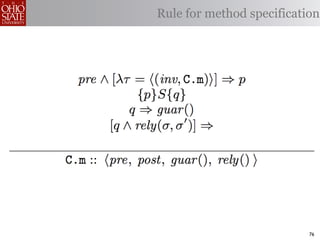 Rule for method specification




                           76
 