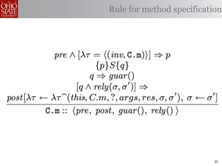 Rule for method specification




                           77
 
