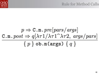 Rule for Method Calls




                   80
 