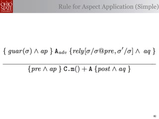 Rule for Aspect Application (Simple)




                                  82
 