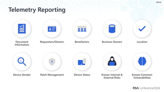 #RSAC
Telemetry Reporting
 