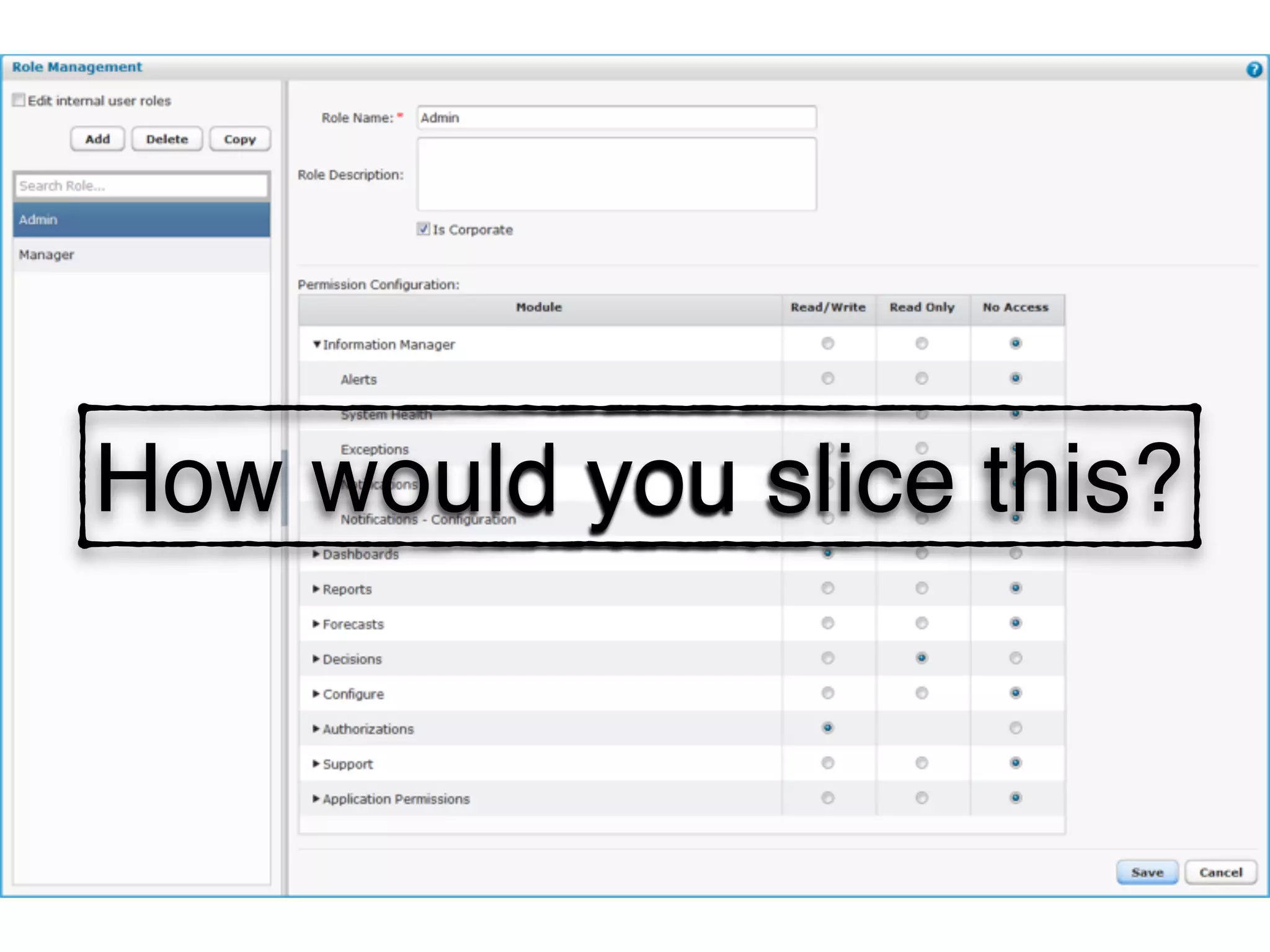 How would you slice this? 
 