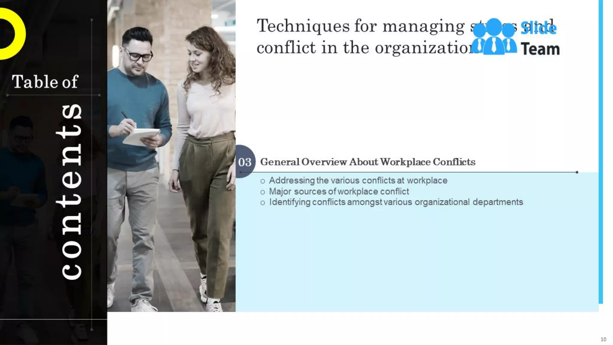 Techniques For Managing Stress And Conflict In The Organization Powerpoint Presentation Slides