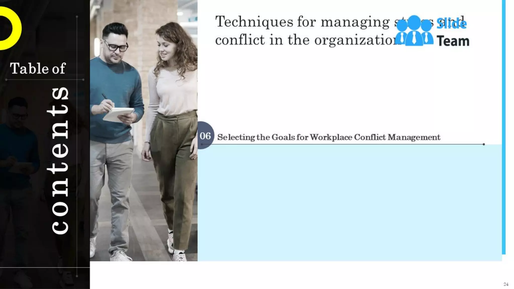 Techniques For Managing Stress And Conflict In The Organization Powerpoint Presentation Slides