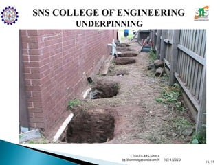 UNDERPINNING
CE6021-RRS/unit 4
by,Shanmugasundaram.N
15/35
12/4/2020
 