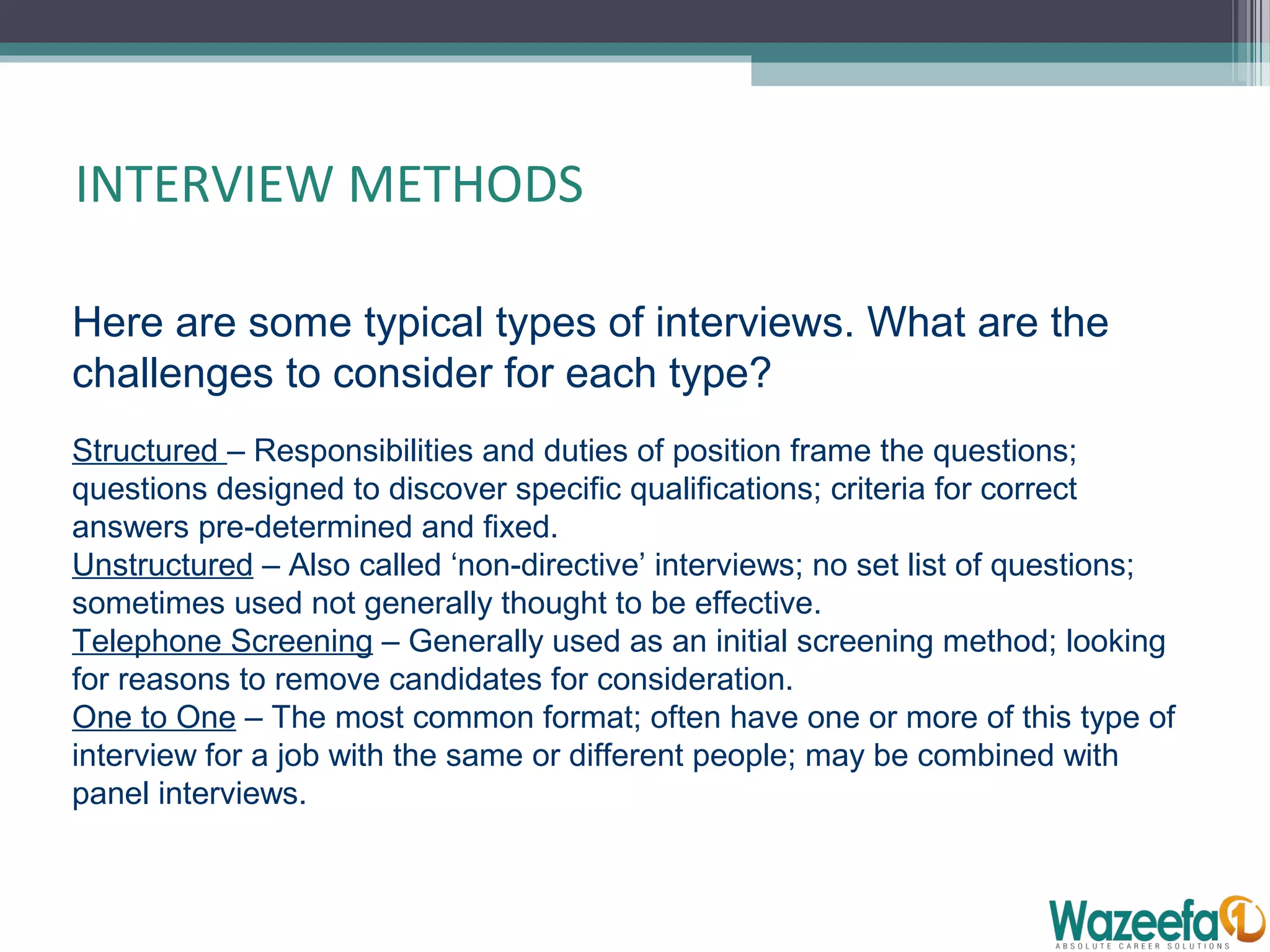 Techniques for successful job interview | PPT | Resume Writing and ...