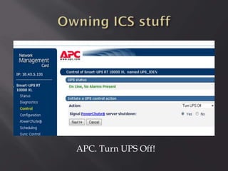 APC. Turn UPS Off!

 