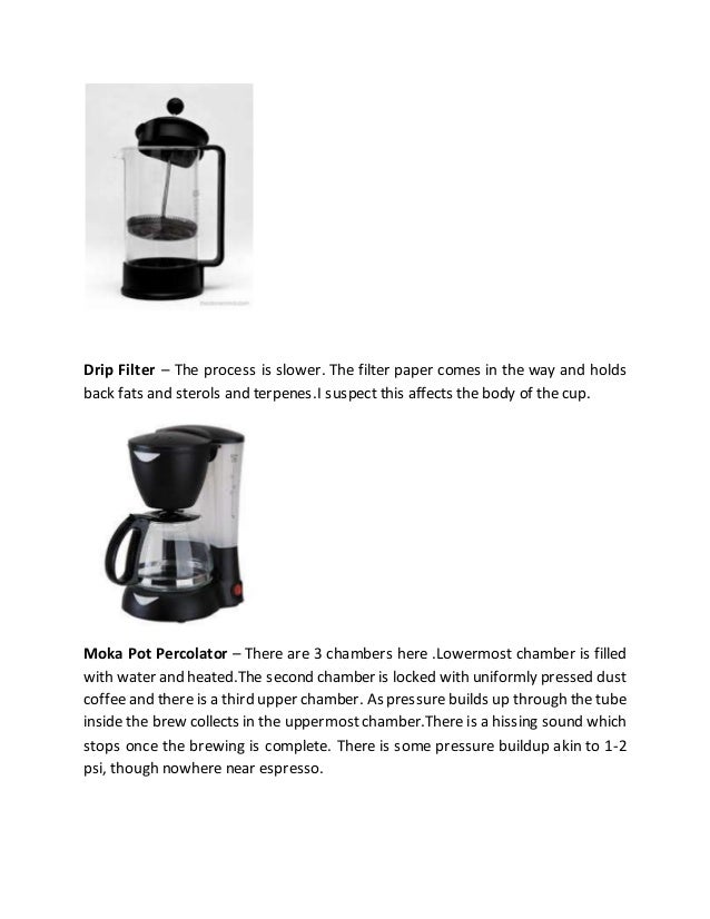 Techniques of brewing coffee and chemical components