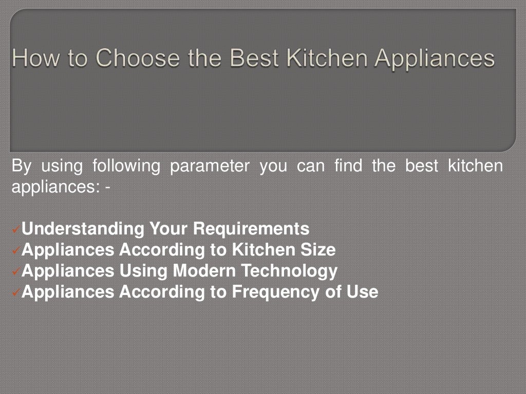 Kitchen Appliances India