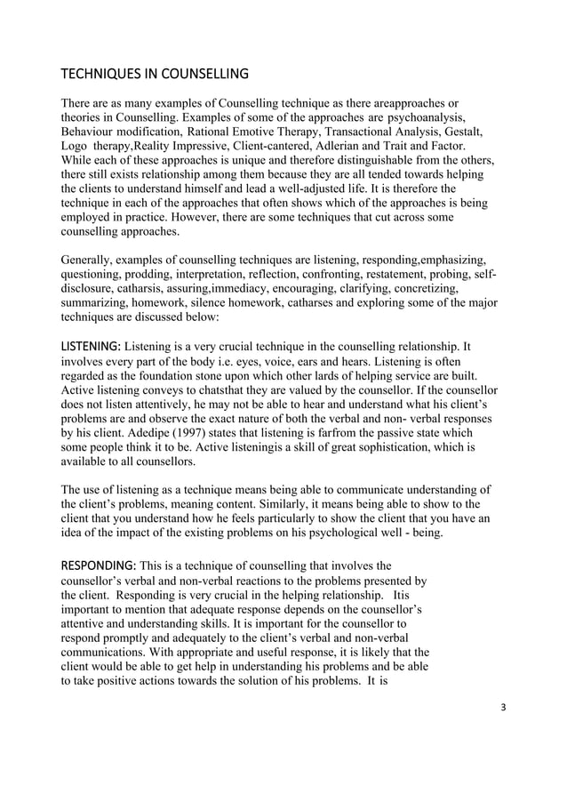 Techniques of counselling sp pdf