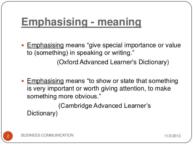 Emphasis essay definition picture