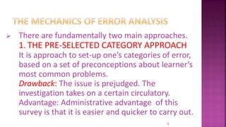 Techniques of error analysis | PPTX