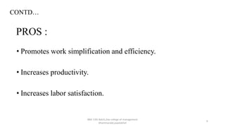 Techniques of job design | PPTX