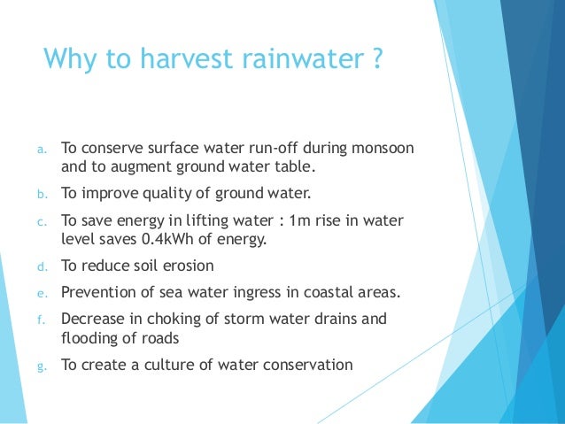 rain water harvesting in rural and urban areas