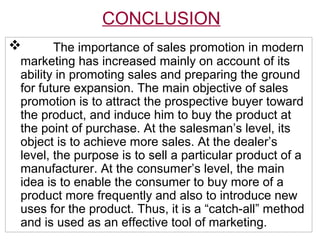 Techniques of sales promotion